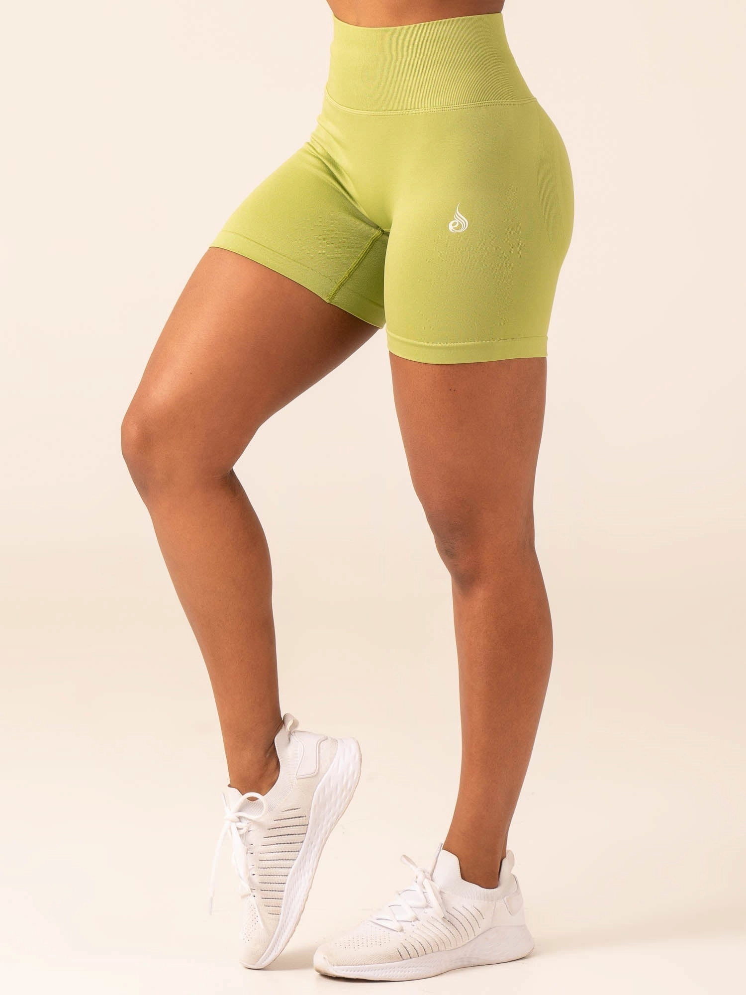 Zero Chafe Construction Lift BBL Scrunch Seamless Shorts - Olive