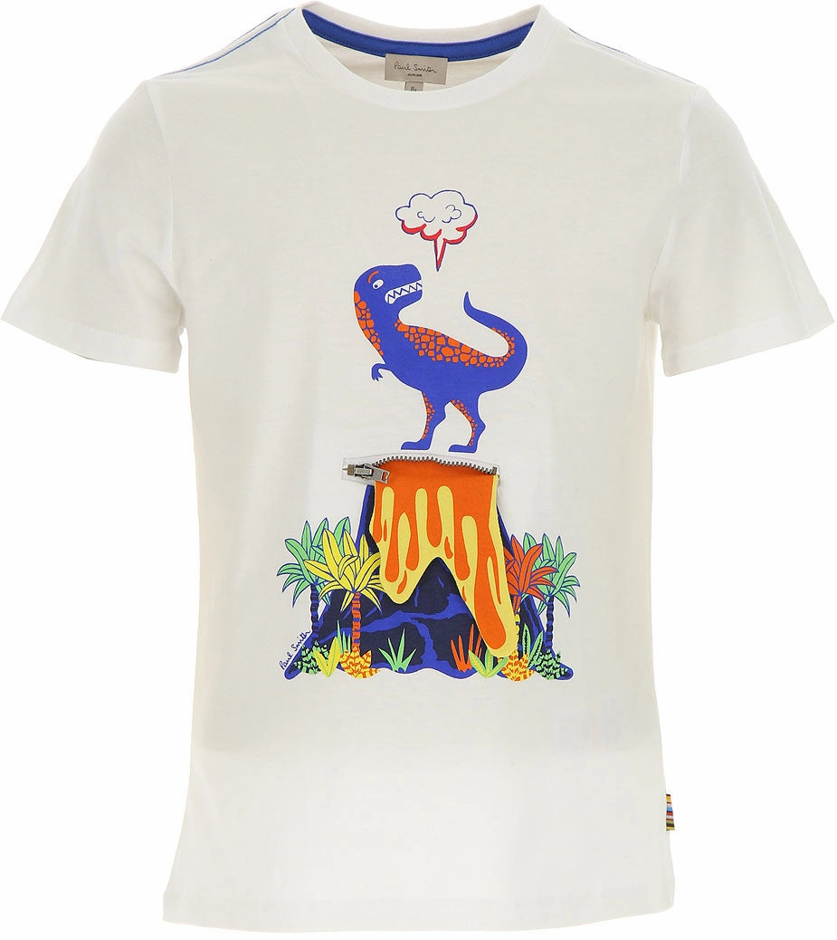 Girls' fashion pieces Paul Smith Junior Kids 'Rimini' Dinosaur T-Shirt in White