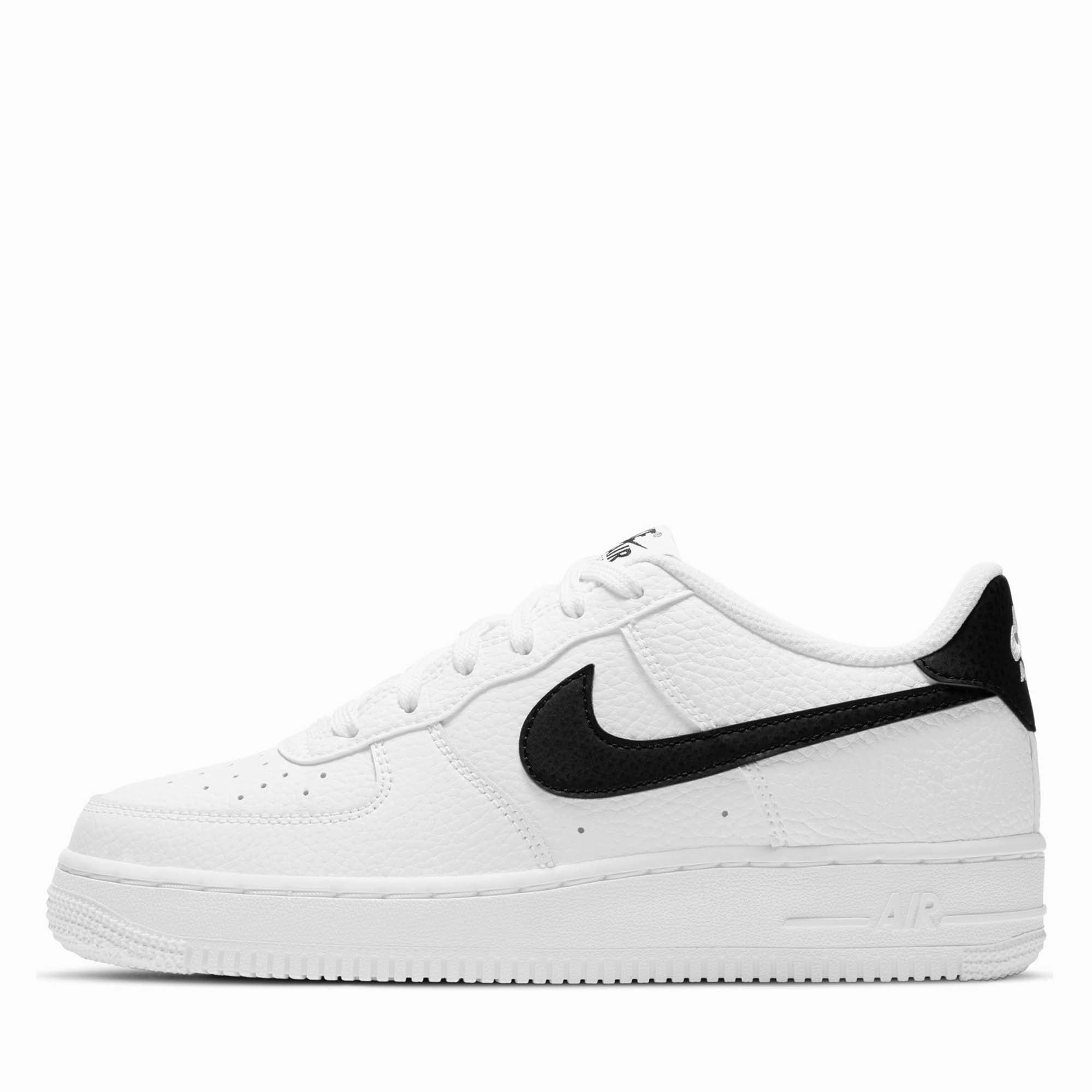 Nike Air Force 1 (GS) - White/Black Elastic Way True