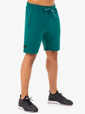Recharge Track Short - Teal equestrian wear Stretchy Hemline