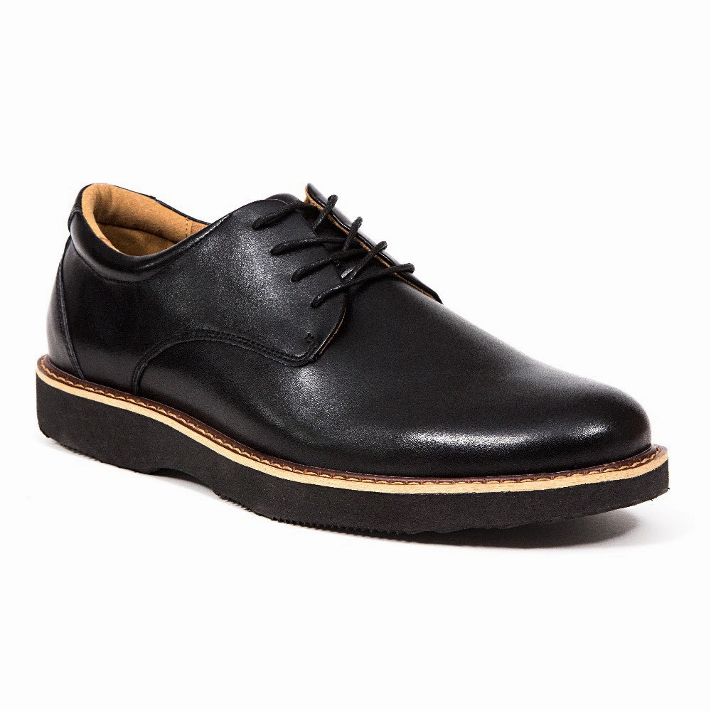 Men's Walkmaster Plain Toe Oxford in Black - Classic SUPRO Shift Long Lightweight Sole