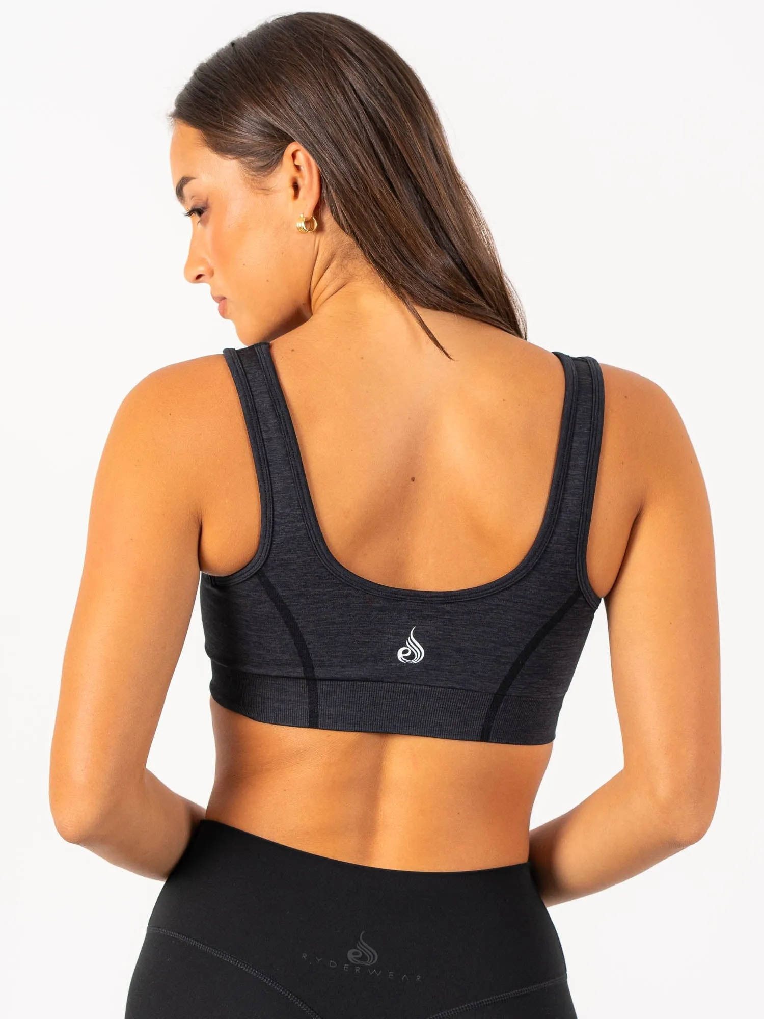Enhance Seamless Sports Bra - Black Extra-large seams