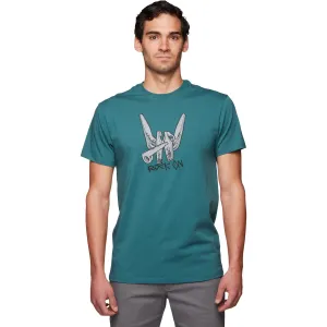 UV Protection Fabric Crew Neck Design Men's Rock On Tee