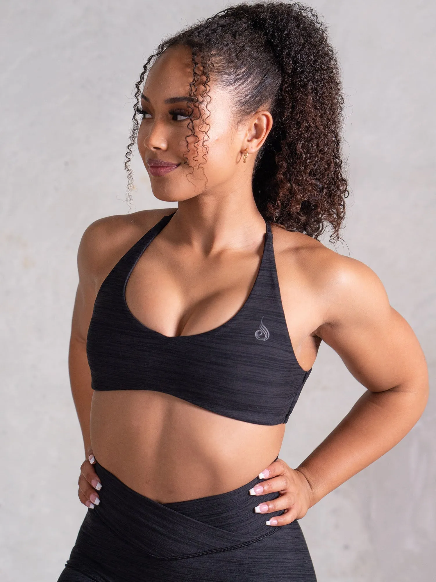 QuickRelease Closure Icon Sports Crop - Black Marl