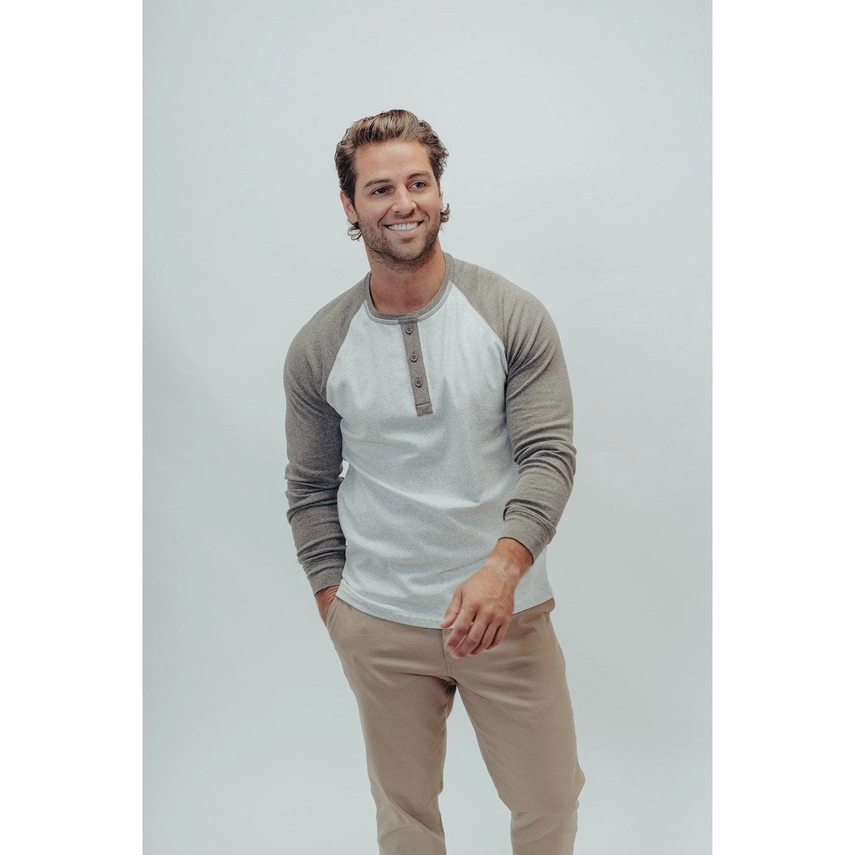 Men's Puremeso Retro Henley Active Lifestyle