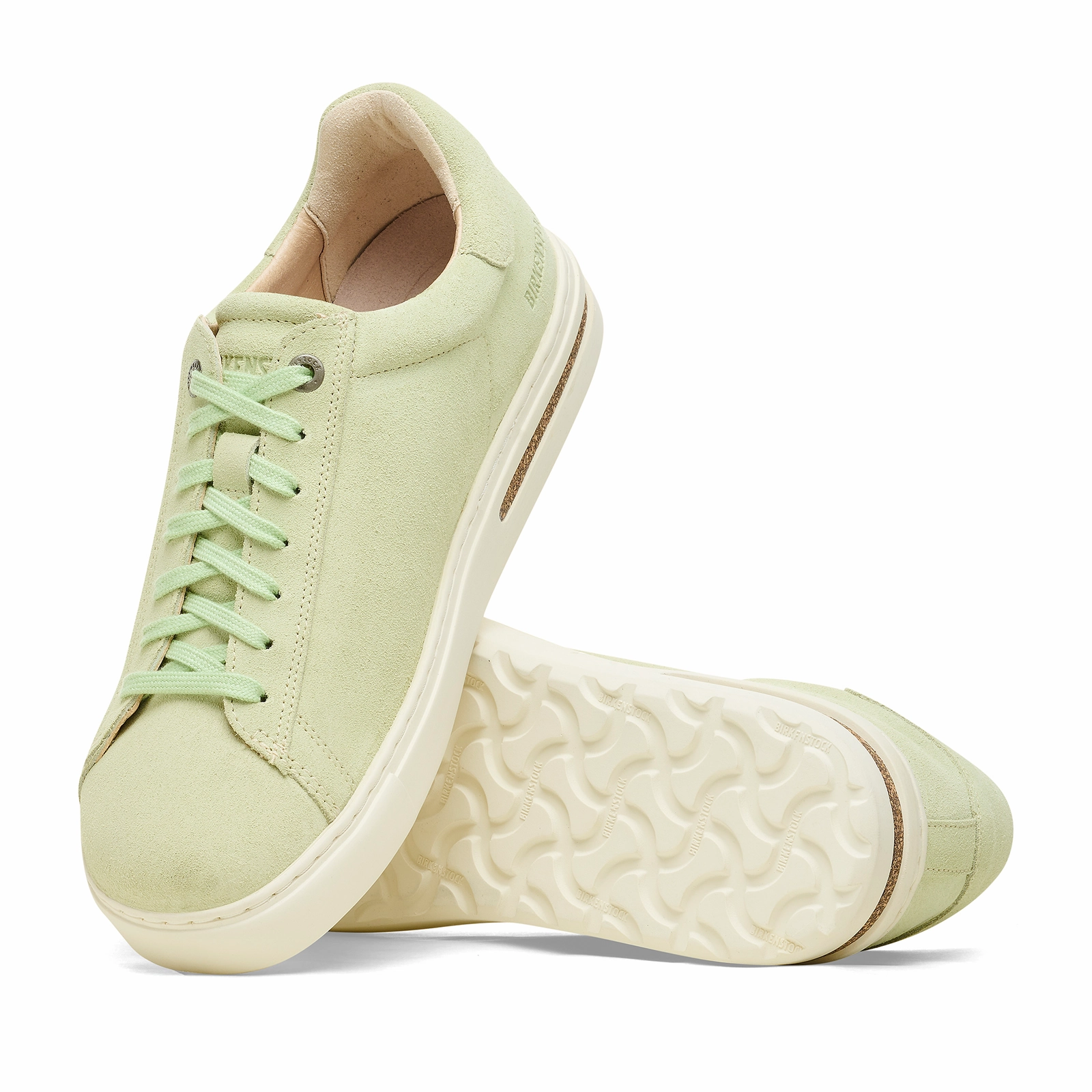 Birkenstock Bend Narrow Sneaker (Women) - Faded Lime Suede Soft Fit Comfort Soft Leather Design