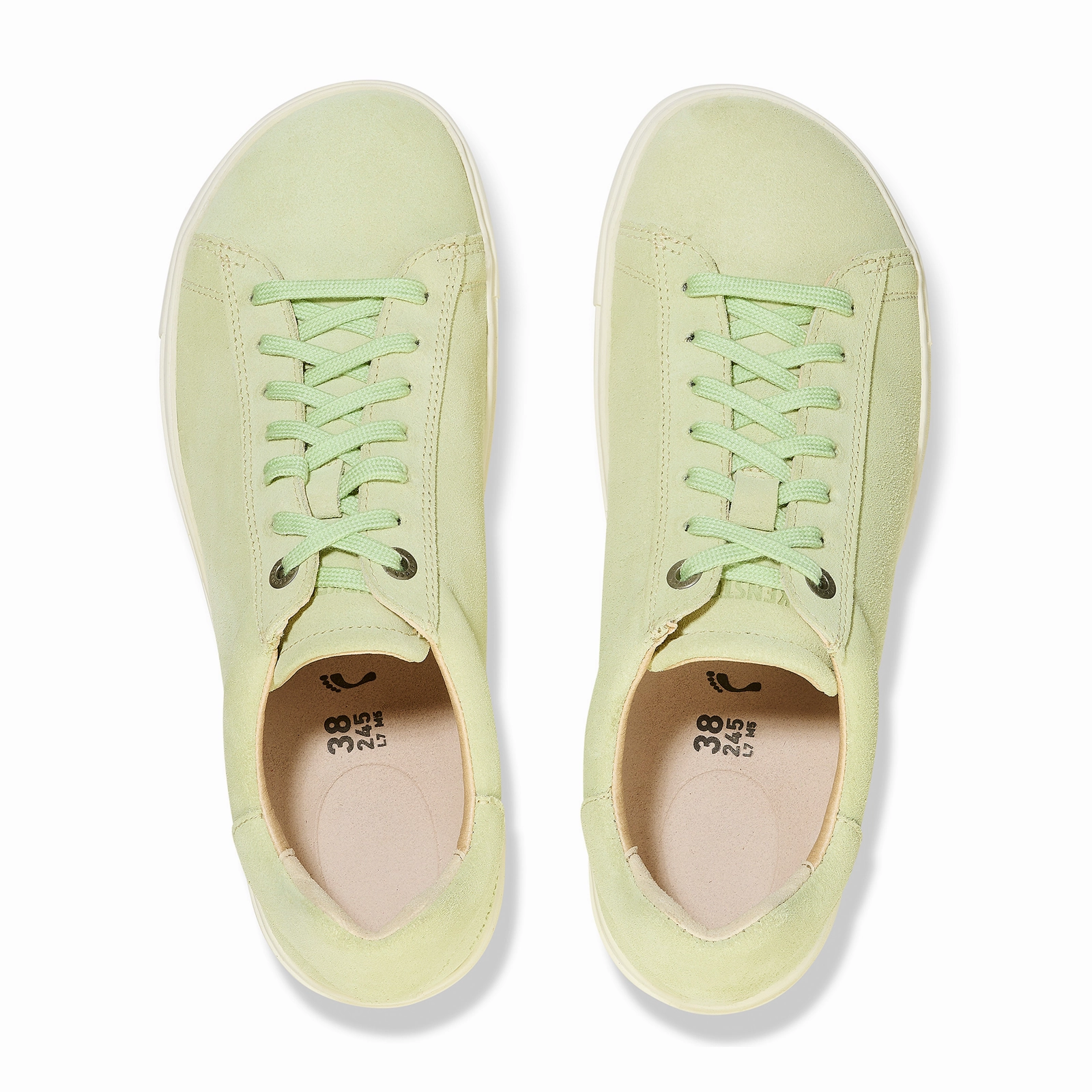 Foot Smooth Comfortable Fit Shoes Birkenstock Bend Narrow Sneaker (Women) - Faded Lime Suede