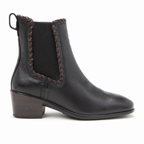 Firm Path Naot Tradition Heeled Chelsea Boot (Women) - Soft Black Leather