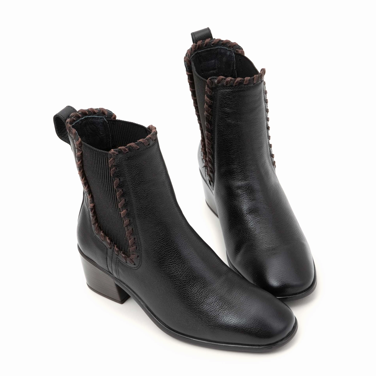 Naot Tradition Heeled Chelsea Boot (Women) - Soft Black Leather Breathable Uppers Everyday Comfort Leather