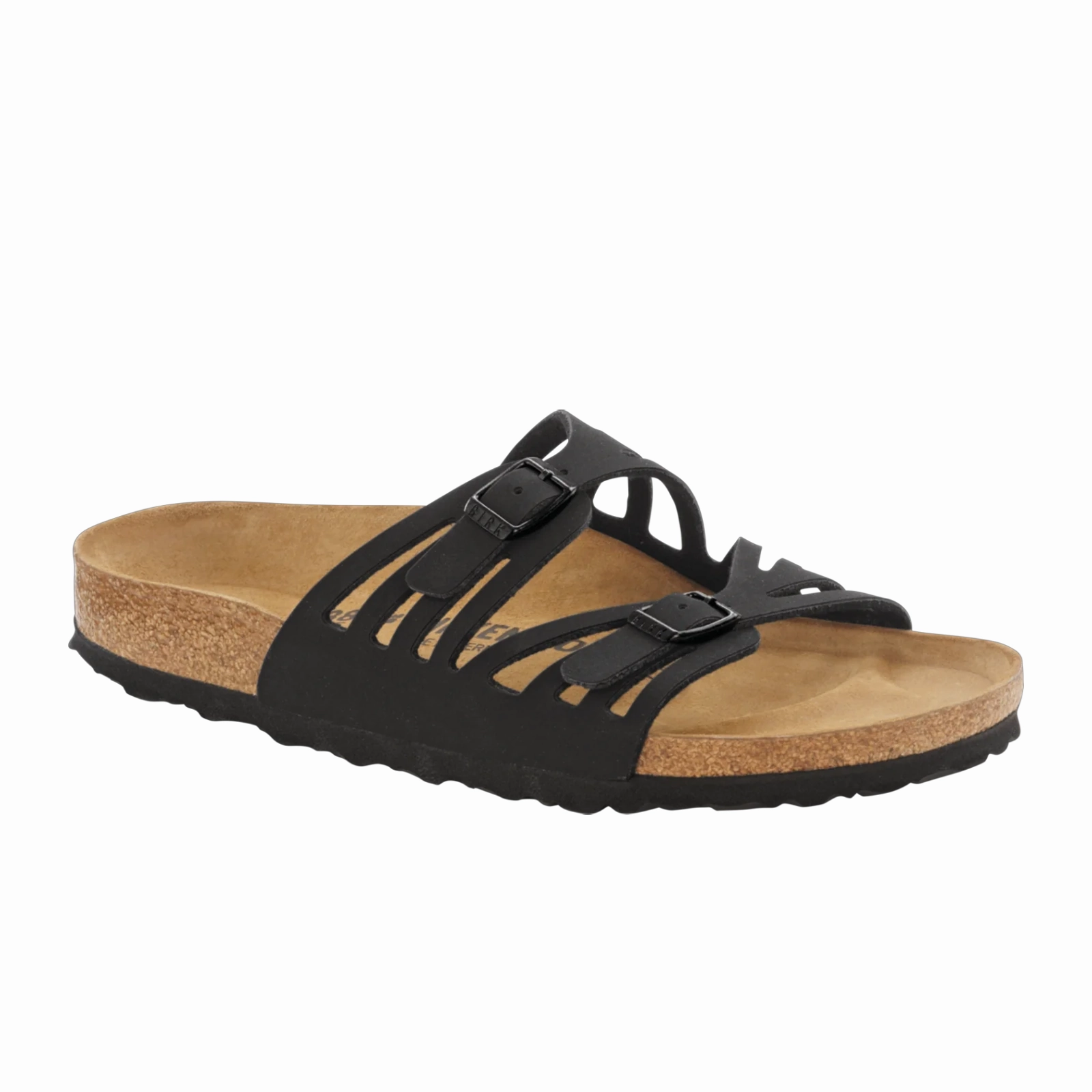Travel Footwear Anti Skid Birkenstock Granada Narrow Slide Sandal (Women) - Black Birko-Flor