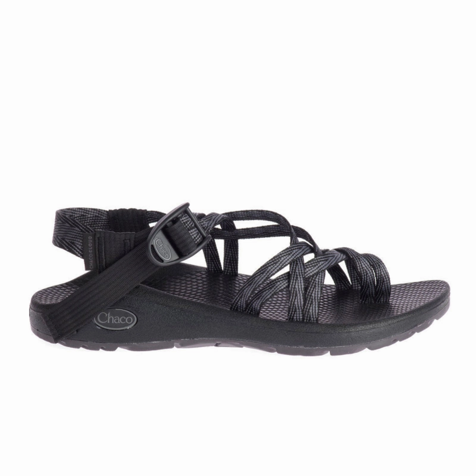 Chaco Z/Cloud X2 Active Sandal (Women) - Limb Black hook and loop closure Stretch Mesh