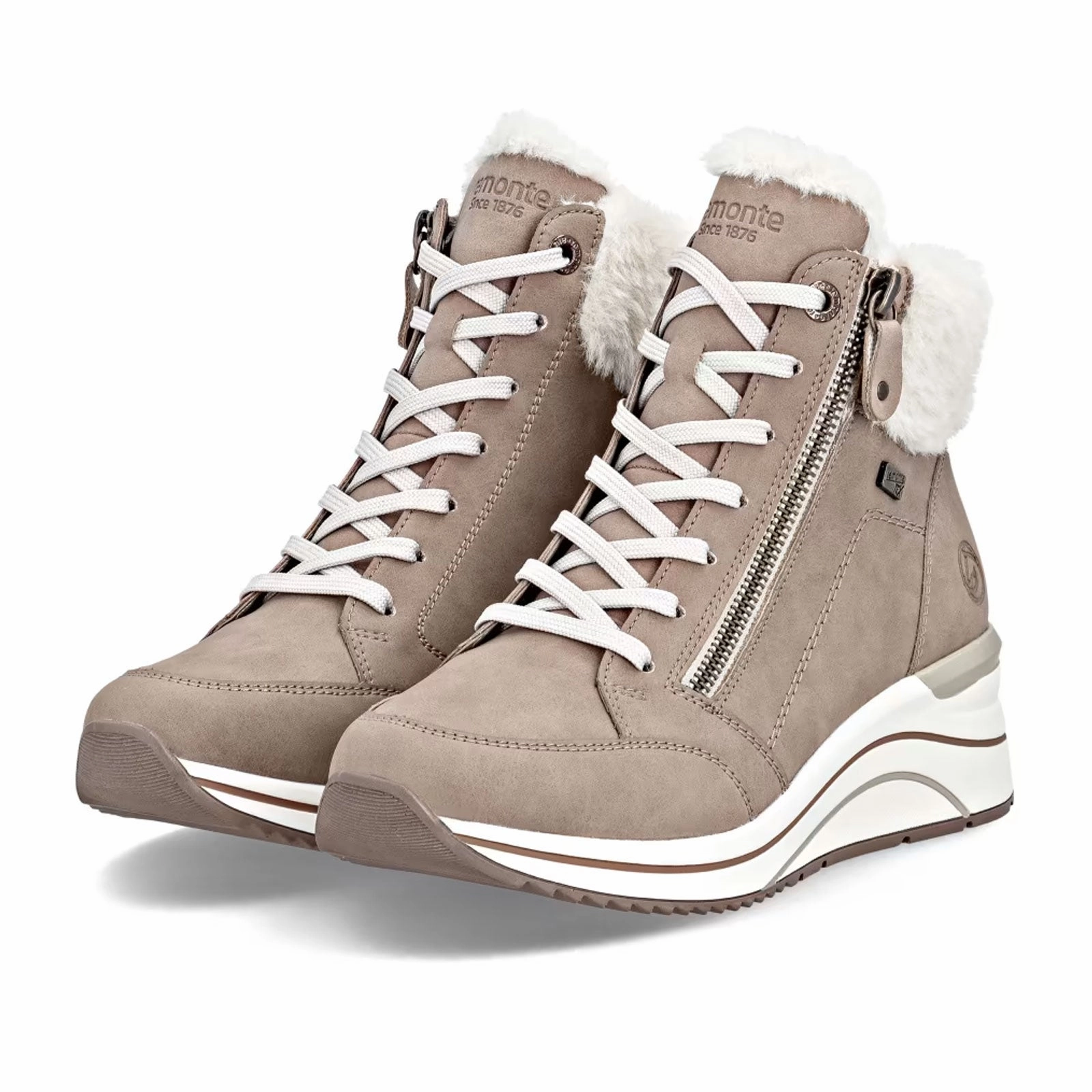 Flexible Support Remonte Eleni D0T77 Sneaker Boot (Women) - Camel/Cotton