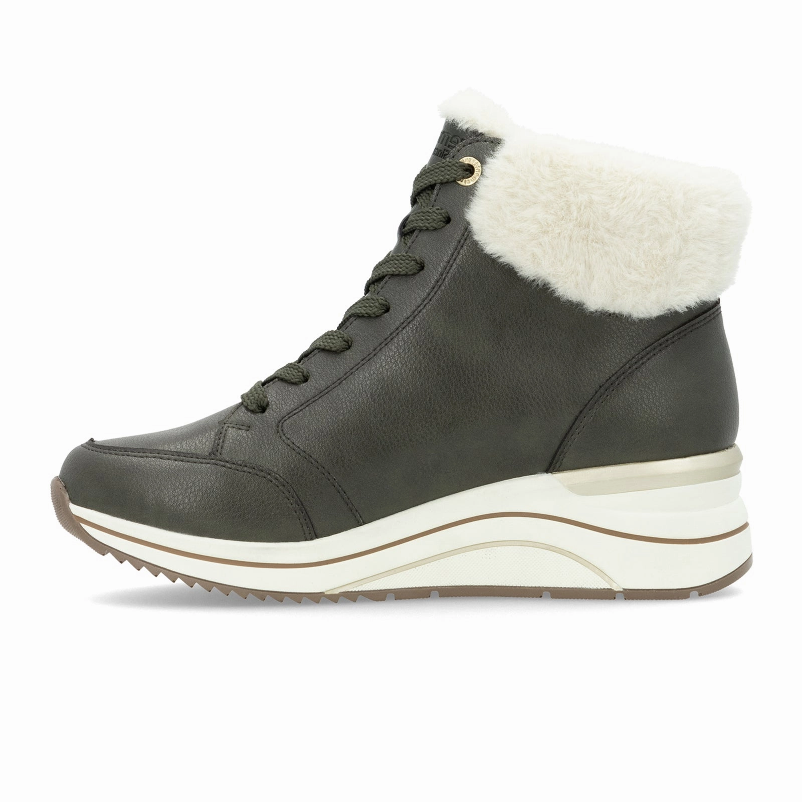 Retro Style Hold Power Remonte Eleni D0T77 Sneaker Boot (Women) - Leaf/Cotton