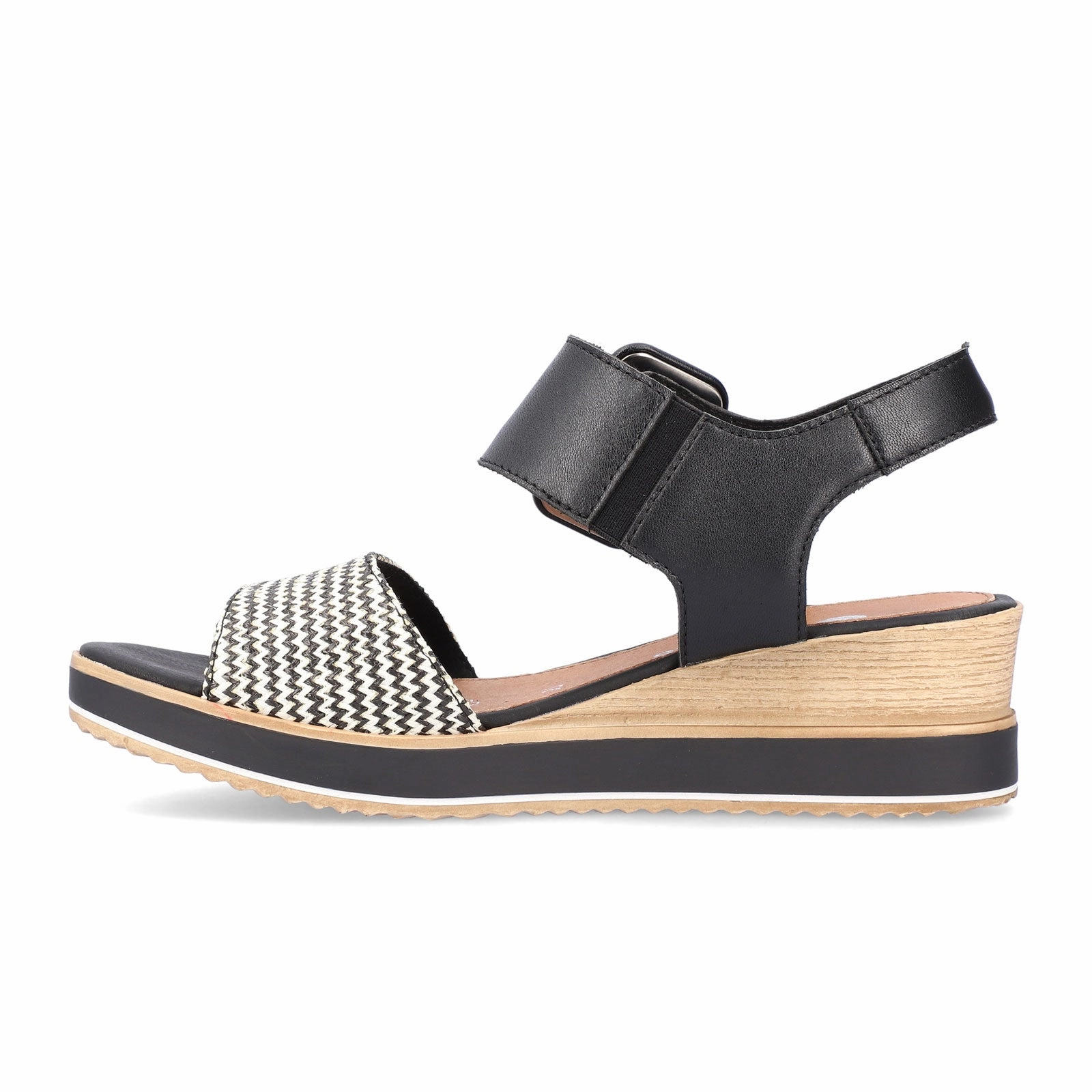 Remonte Jerilyn D6453-01 Wedge Sandal (Women) - Schwarz-Crema/Schwarz Siradial Lugano Quick Beach Wear