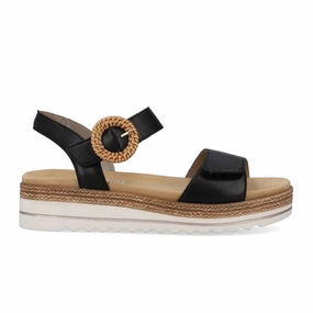 Remonte Jocelyn D0Q52 Flatform Backstrap Sandal (Women) - Black Reflective details