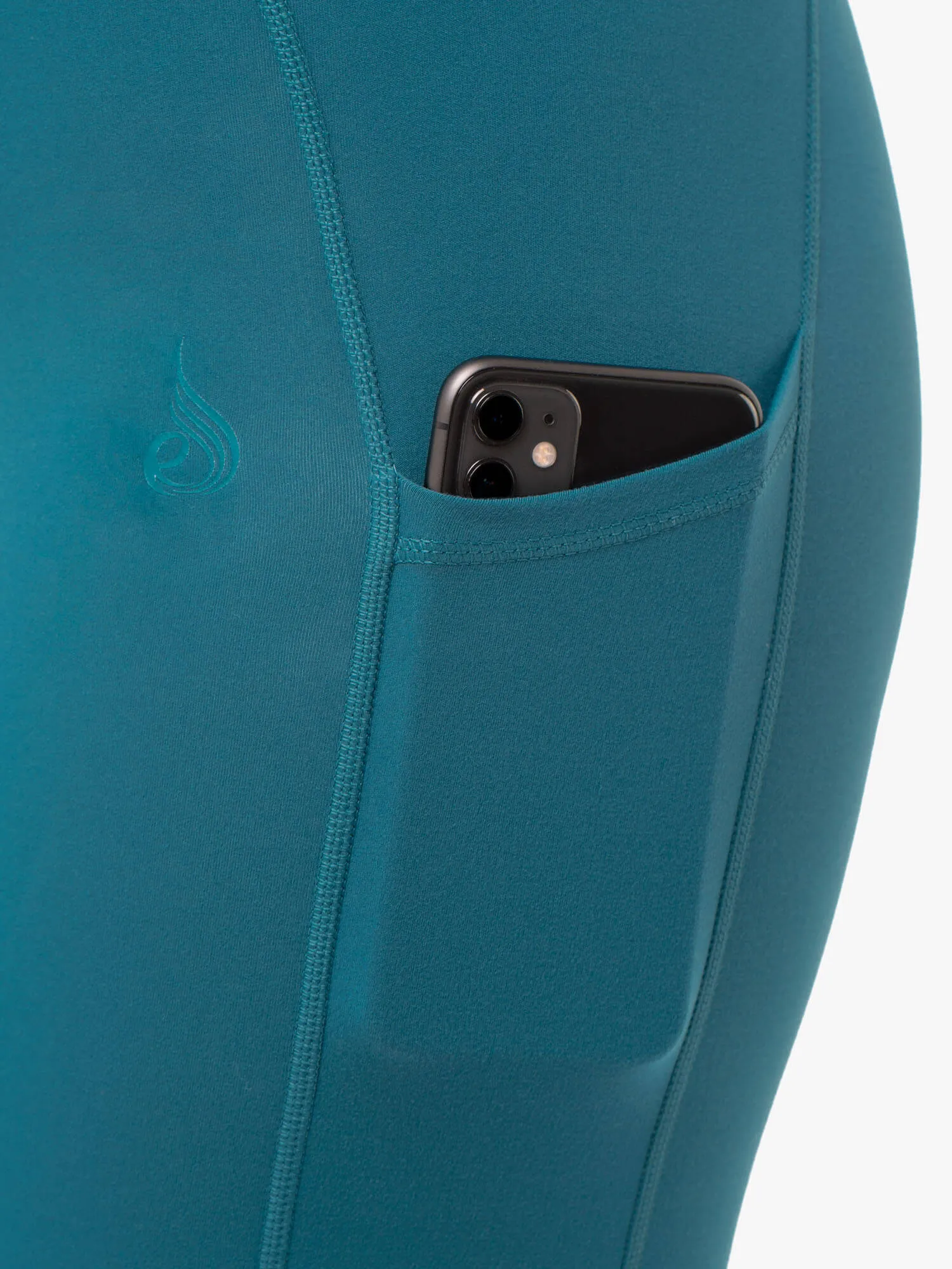 All Season Wear floral shorts Reset High Waisted Pocket Bike Shorts - Teal