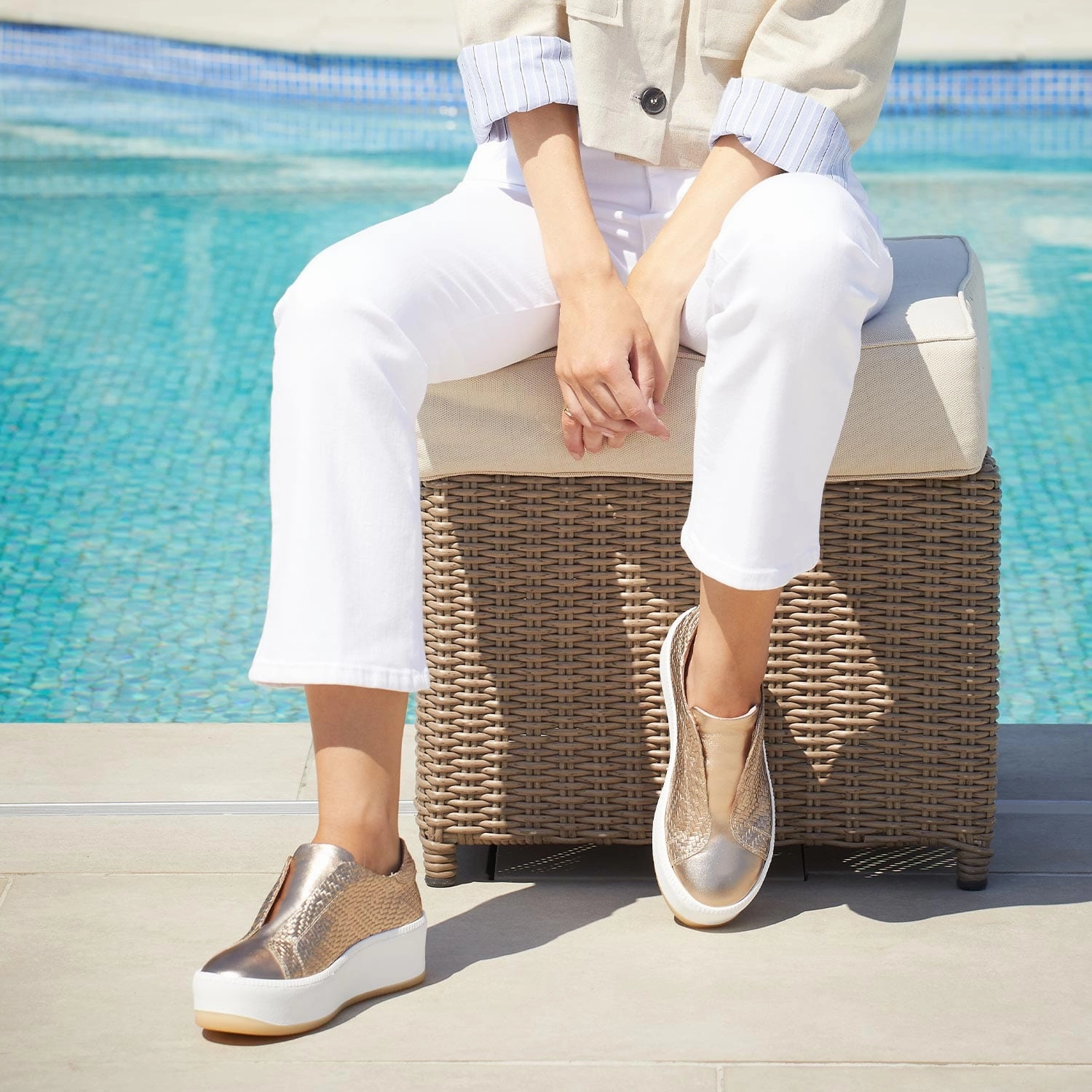 Drama: Metallic Weave Leather Day To Day