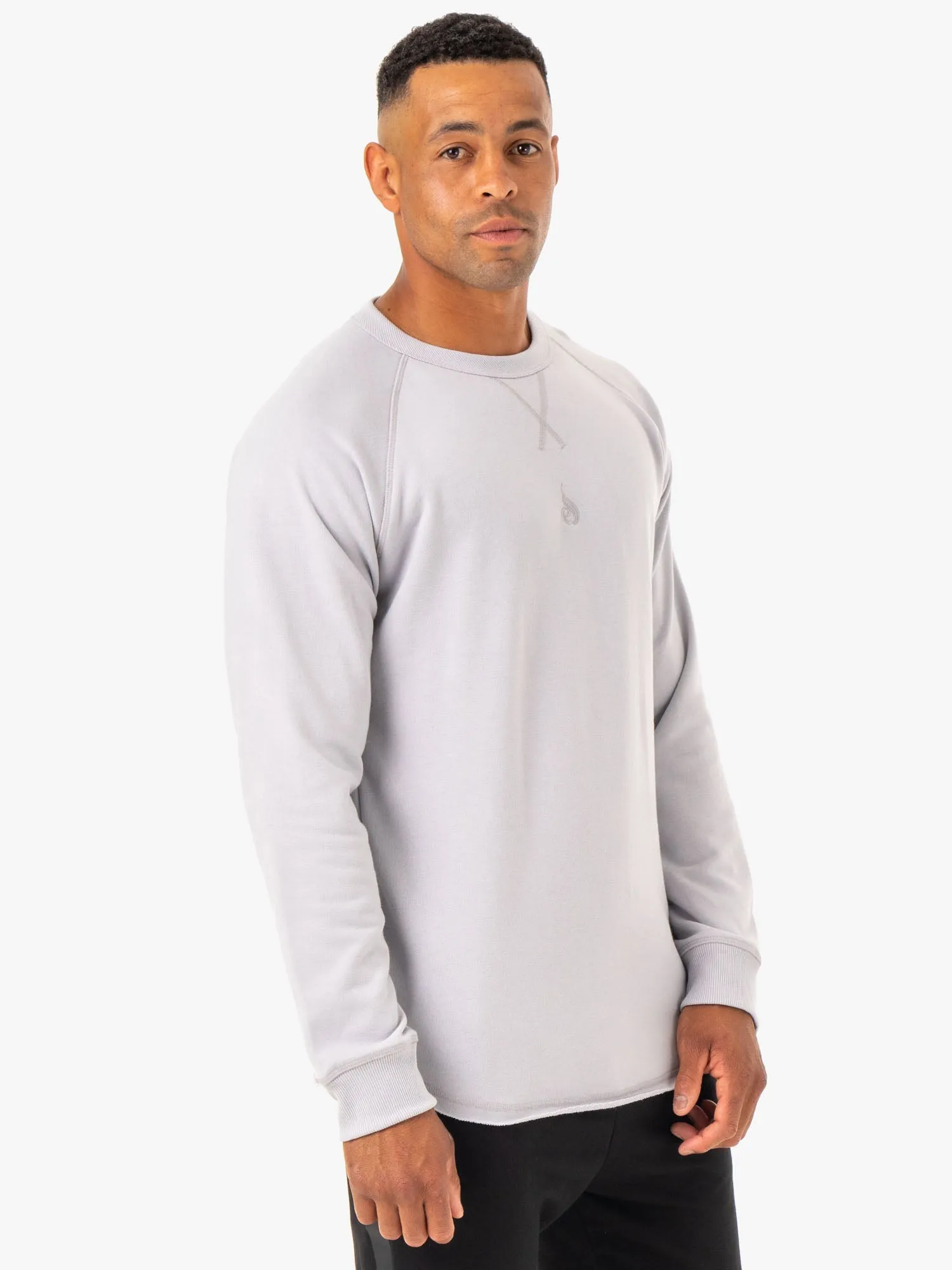 Restore Crew Neck - Snow Grey Stretch Fit Design
