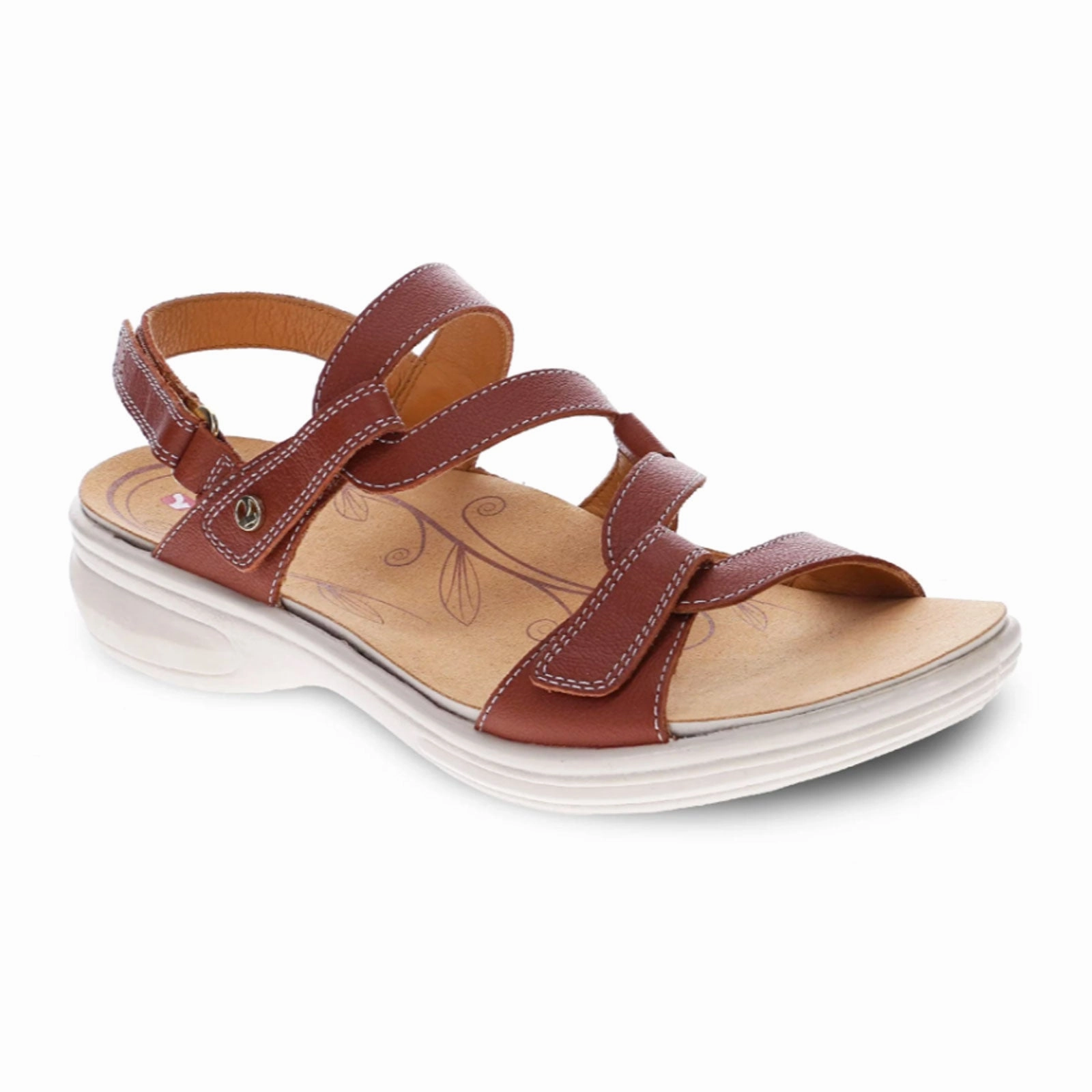 Revere Emerald Backstrap Sandal (Women) - Cognac Soft Slide