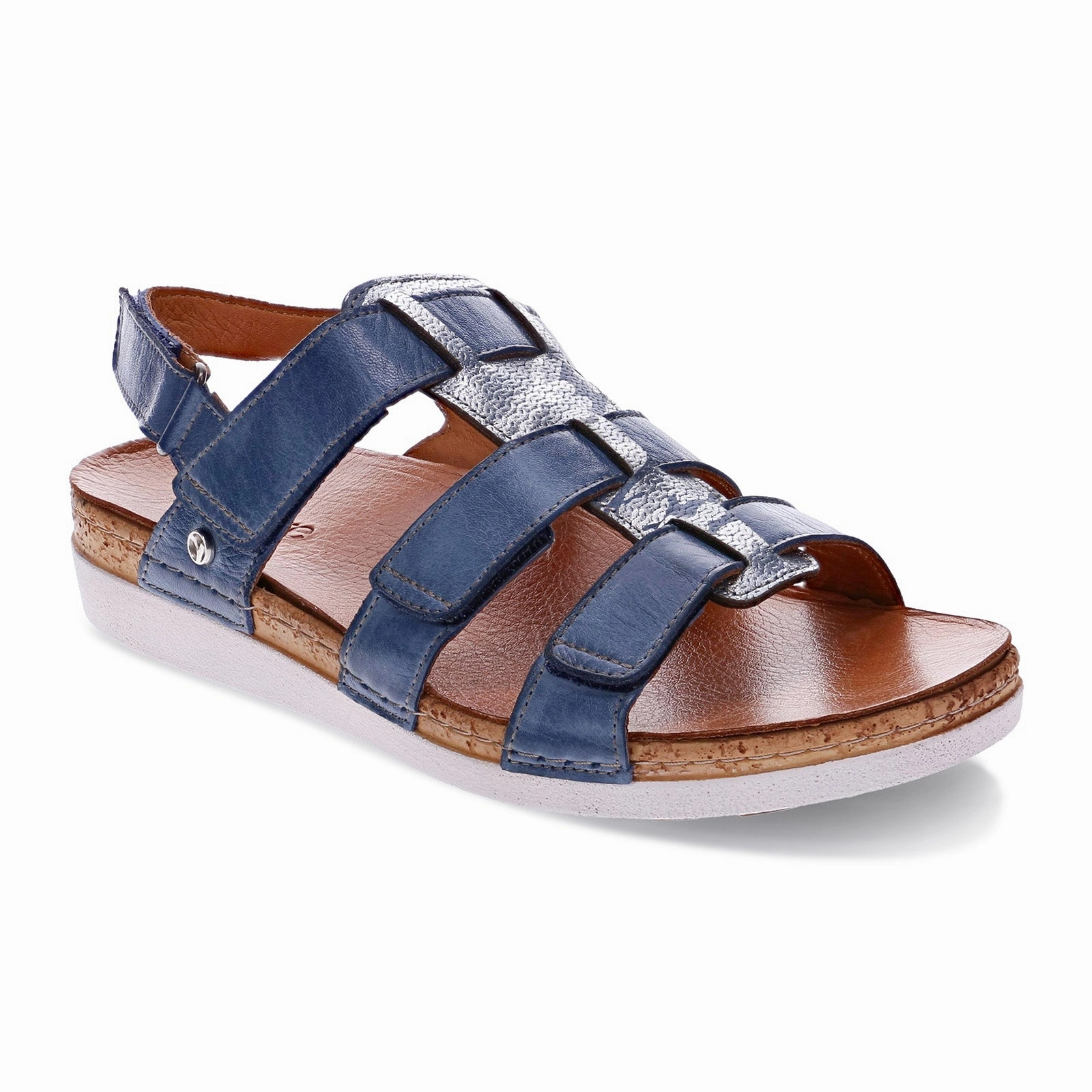 Revere Santorini Backstrap Sandal (Women) - Denim Comfortable Straps