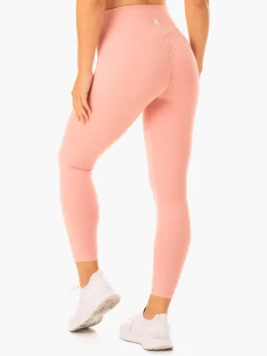 Revival Scrunch Bum Leggings - Pink Fade Resistant Outdoor Running All-day Comfort