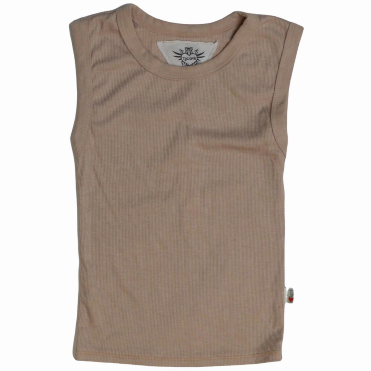 Practical Adjustable Ribbed Tank Top - Nude