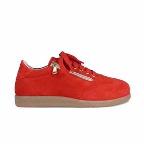 LightweightSole Pixie: Coral Red Suede