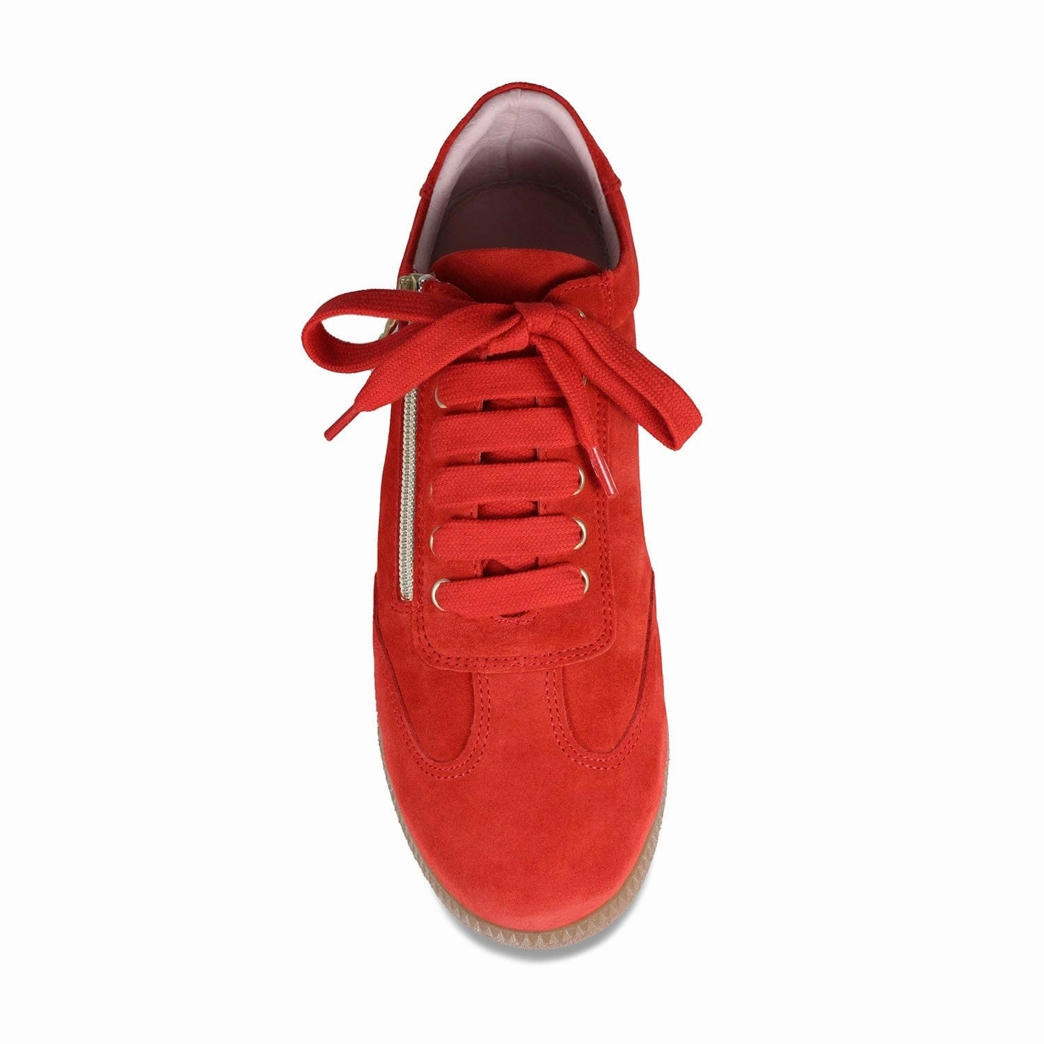 Pixie: Coral Red Suede Sleek Option