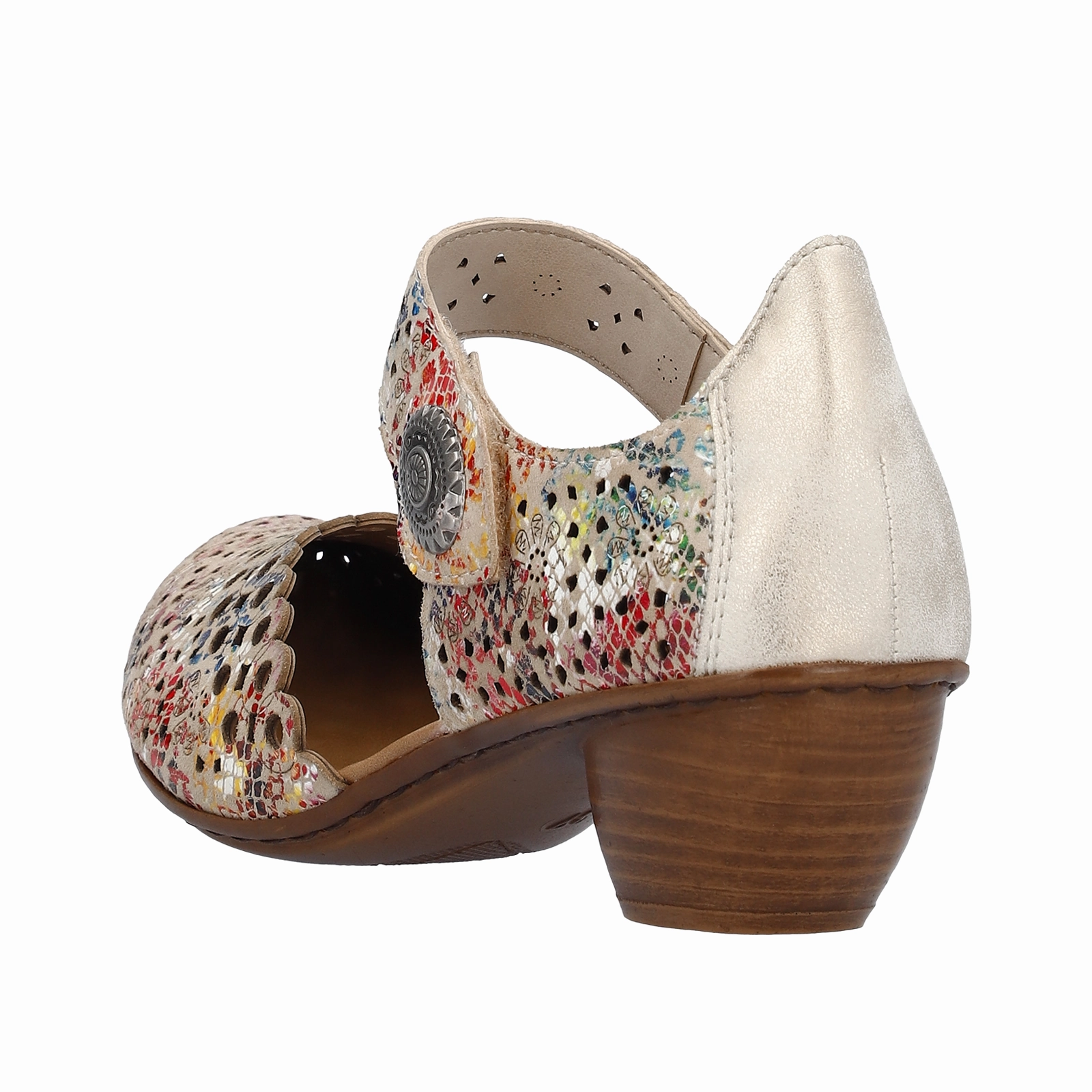 All Setting Rieker Mirjam 43753-91 Heeled Sandal (Women) - Beige Multi