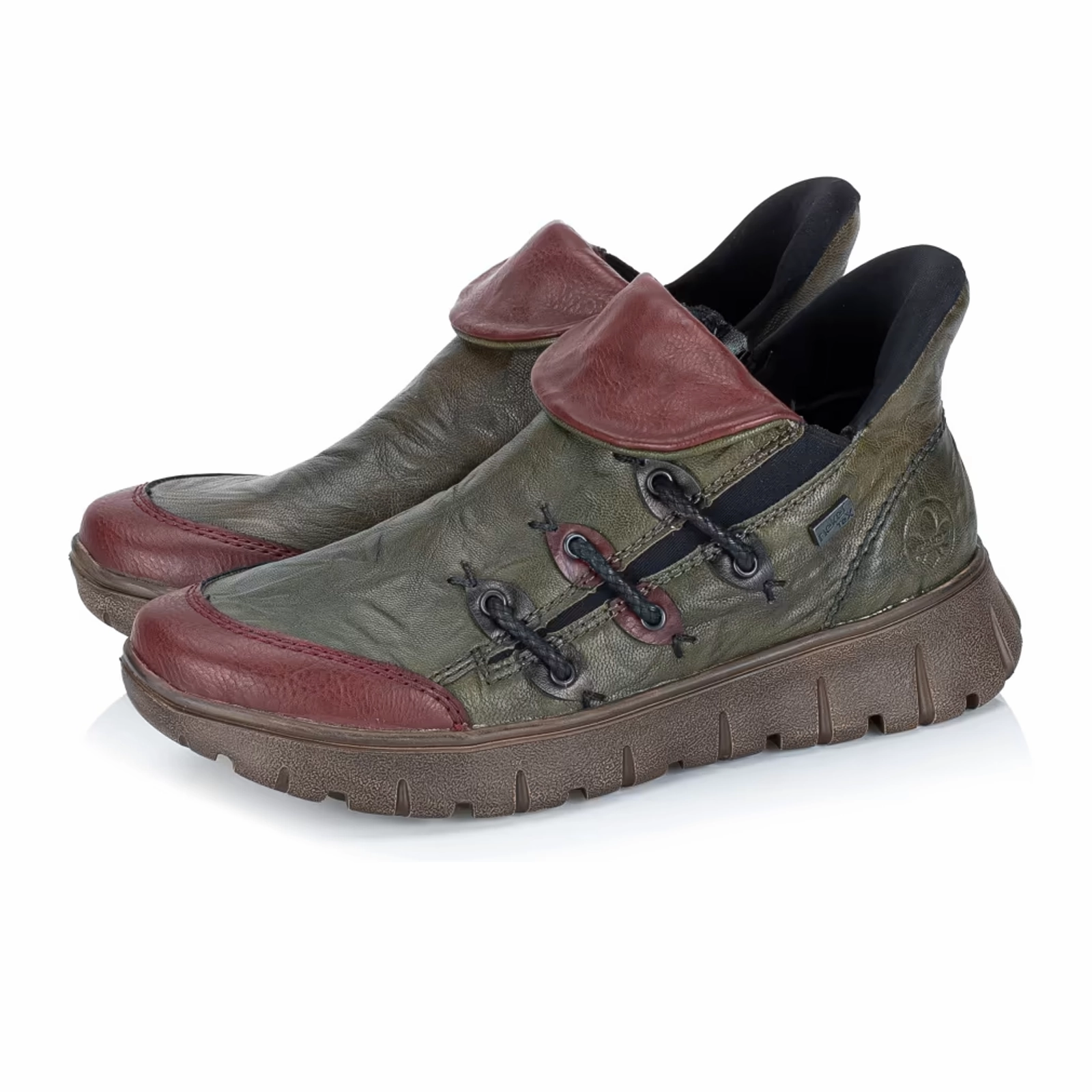 Rieker N1353 Heike Ankle Boot (Women) - Wine/Efeu/Antik Anti   Slip Trendy Slip-on Footwear