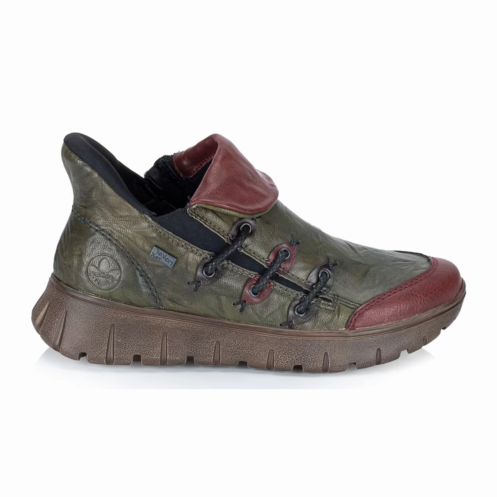 Neat Lines Rieker N1353 Heike Ankle Boot (Women) - Wine/Efeu/Antik