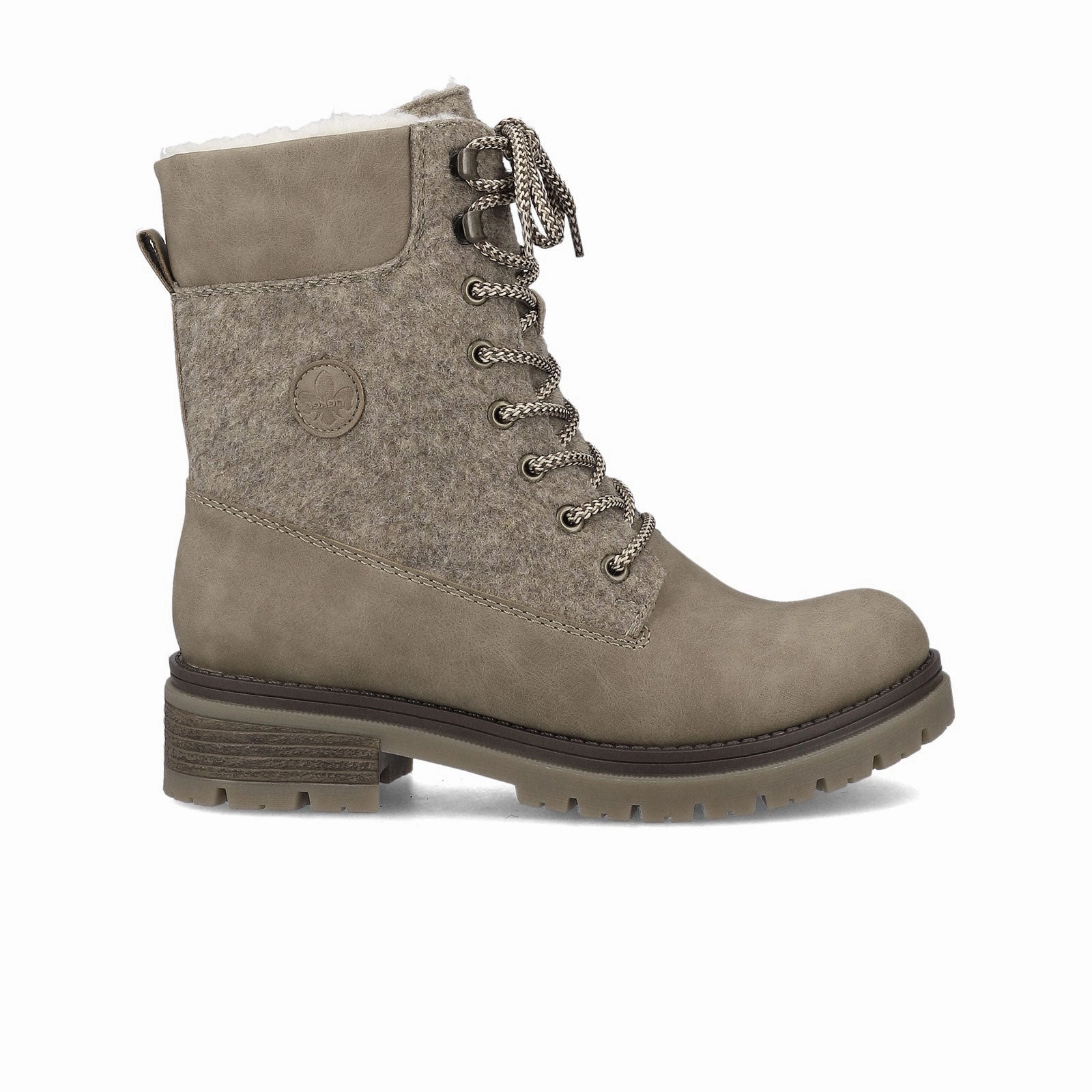 Rieker Peggy 70703-64 Mid Boot (Women) - Fango/Wood Look Good Anti Slip