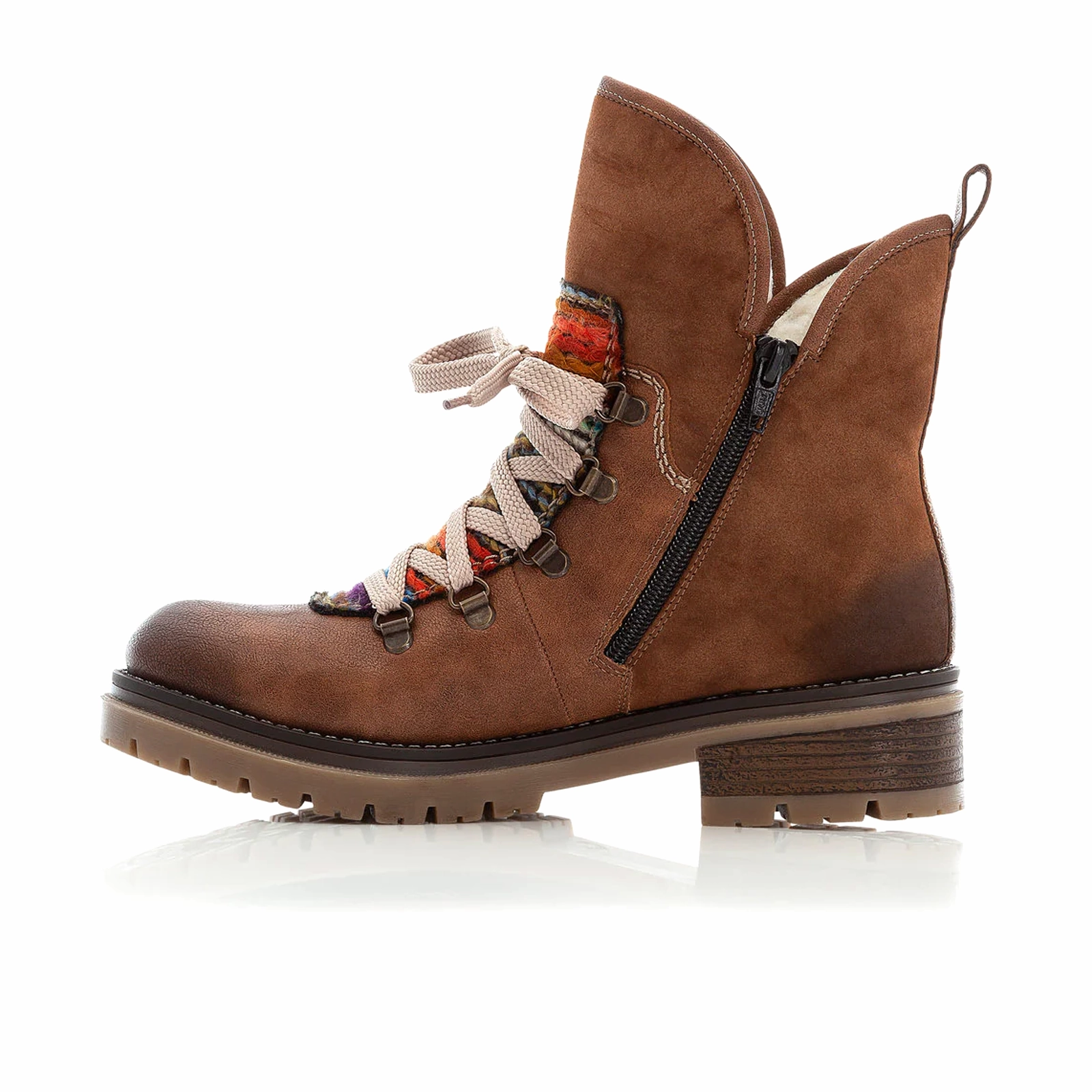 Rieker Peggy 70733-22 Mid Boot (Women) - Brown/Multi Music Spot Lane