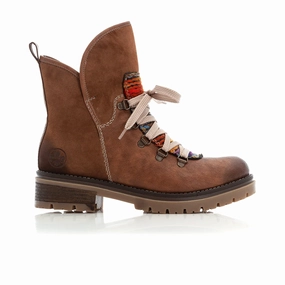 Rieker Peggy 70733-22 Mid Boot (Women) - Brown/Multi Easy Walk