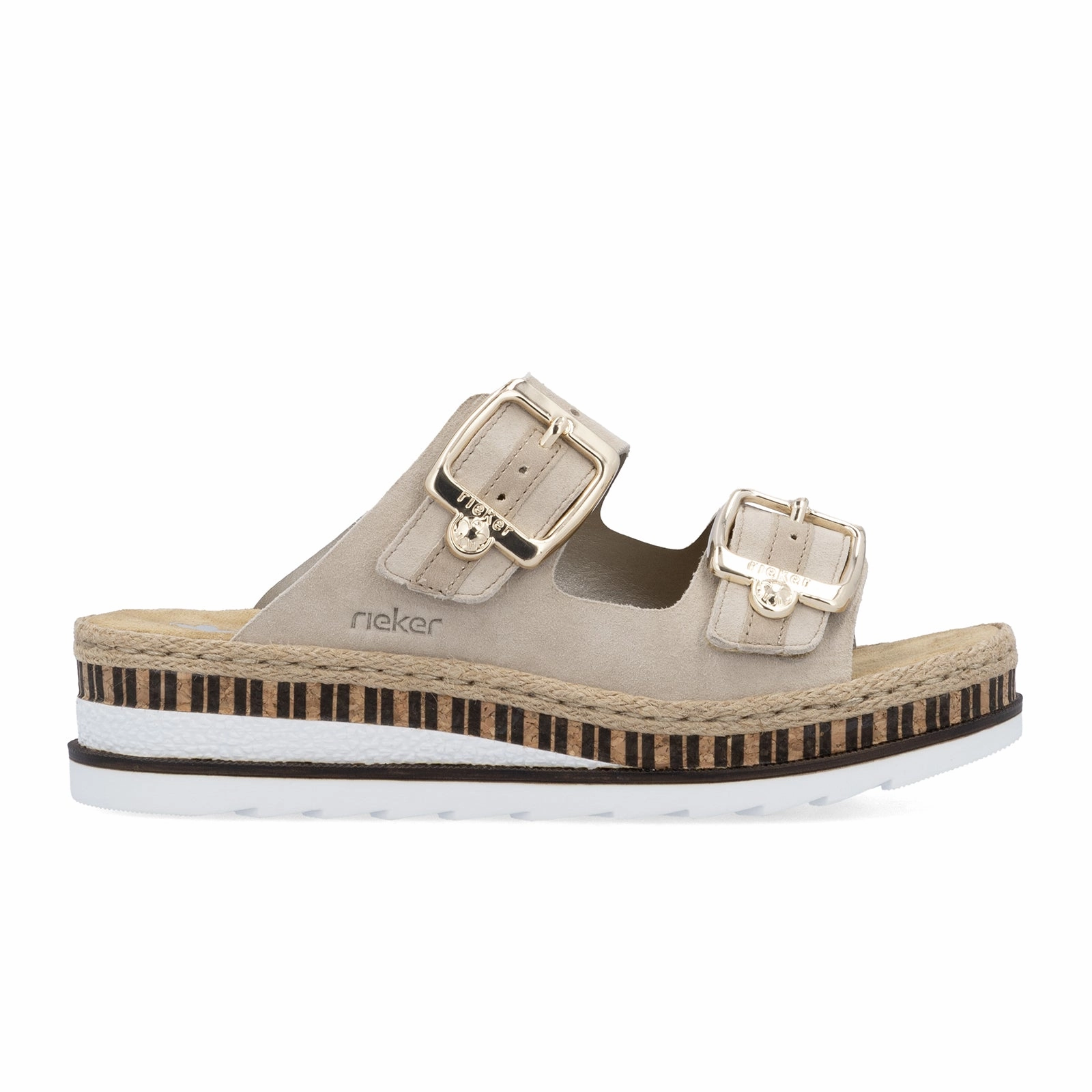 Stylish Slides Rieker Regina V7955 Slide Sandal (Women) - Iceberg/Nude