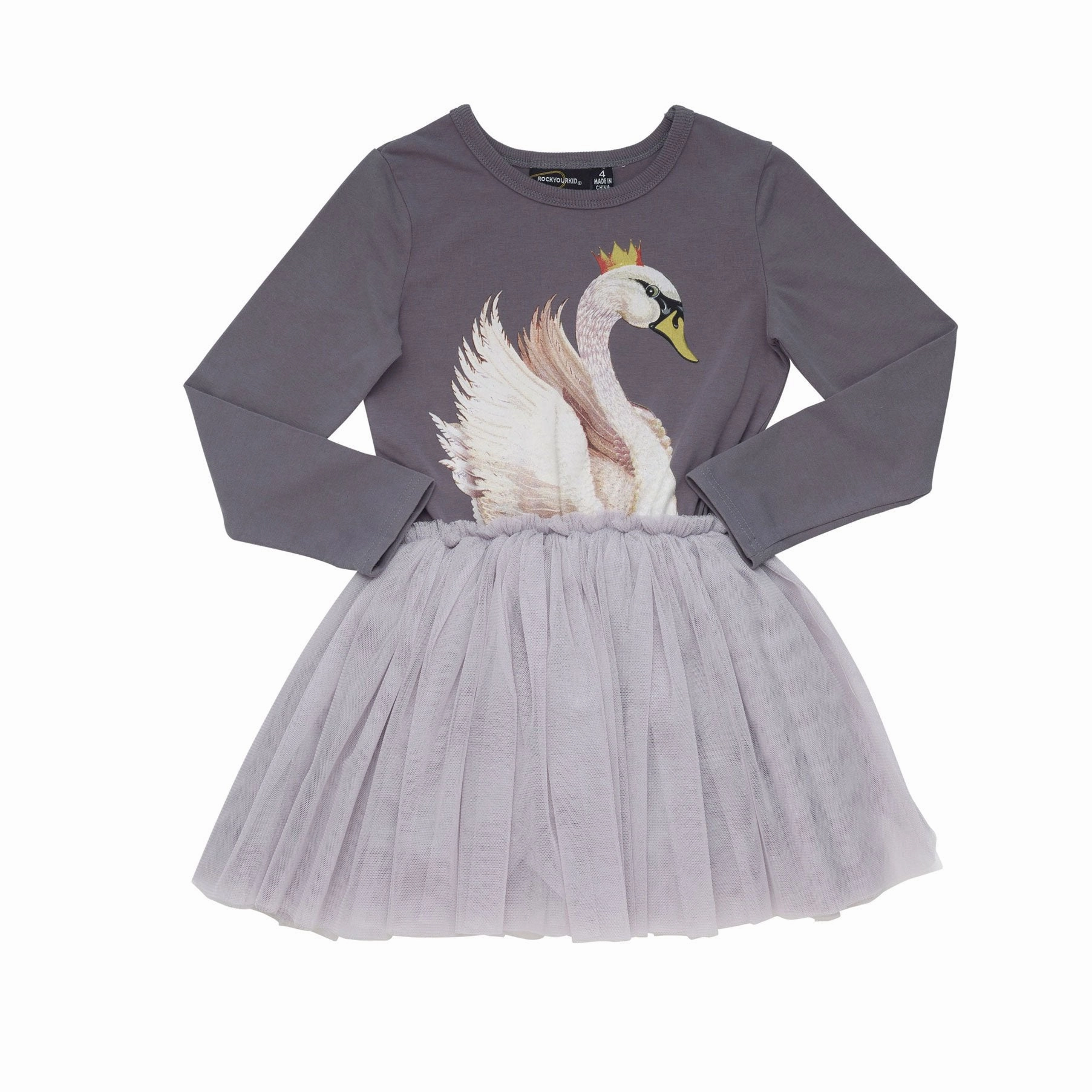 Rock Your Baby - Swan Lake Long Sleeve Circus Dress TGD1860-SL Curvy Breathable kids' wear