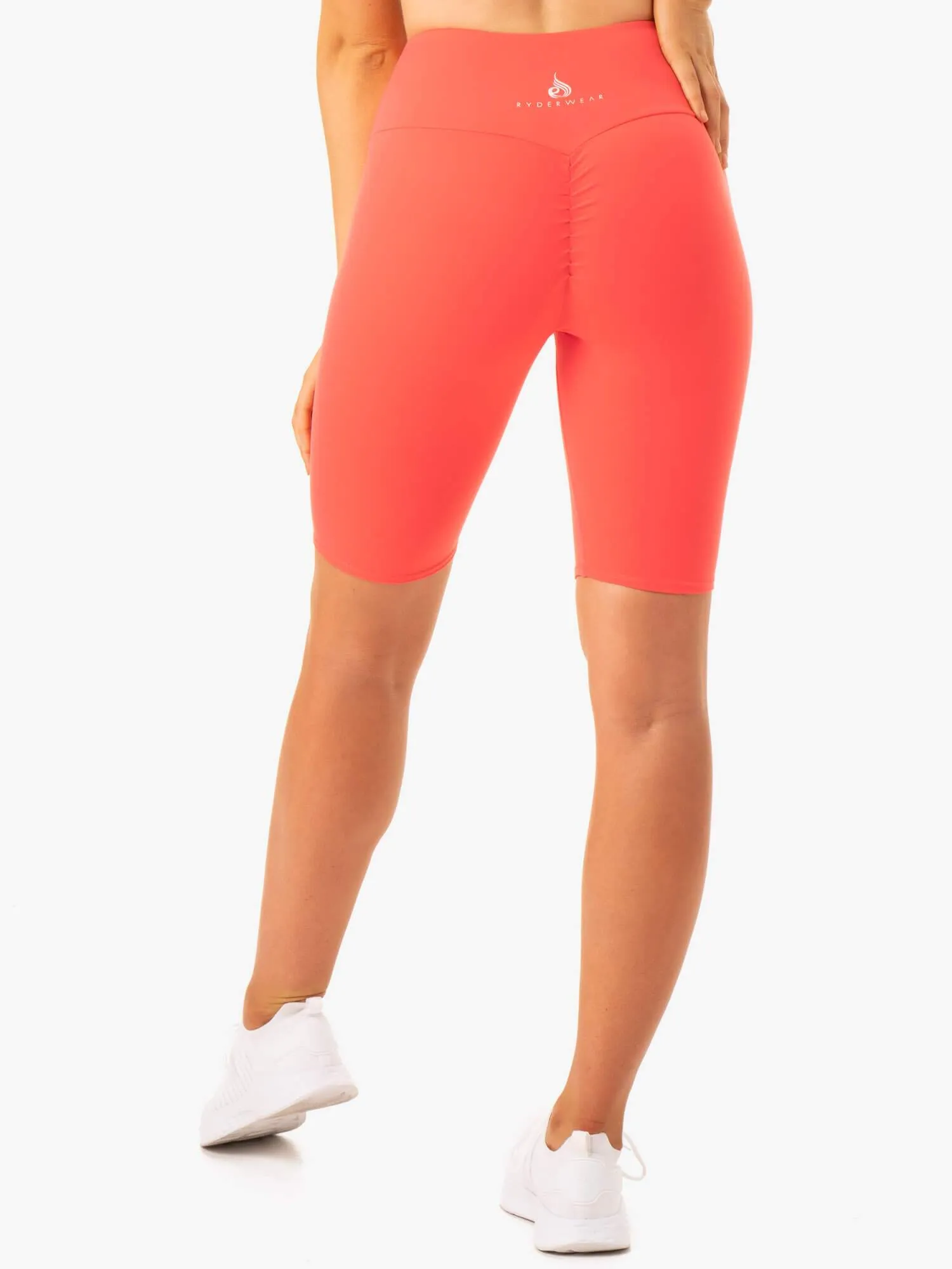 Staples Scrunch Bum Bike Shorts - Coral TemperatureRegulating Outdoor Flex