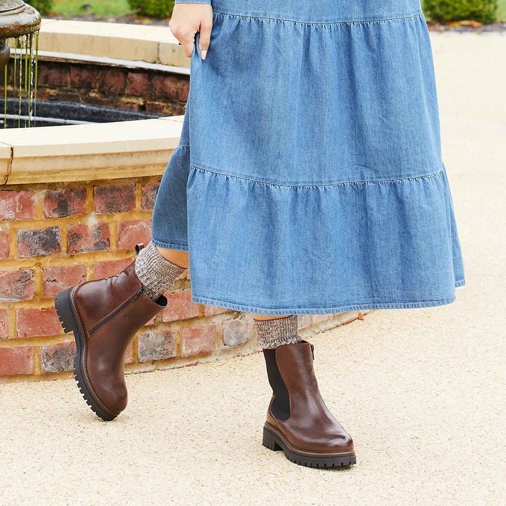 Snow Season Dynamic Flex Zones Roxy: Chestnut Leather