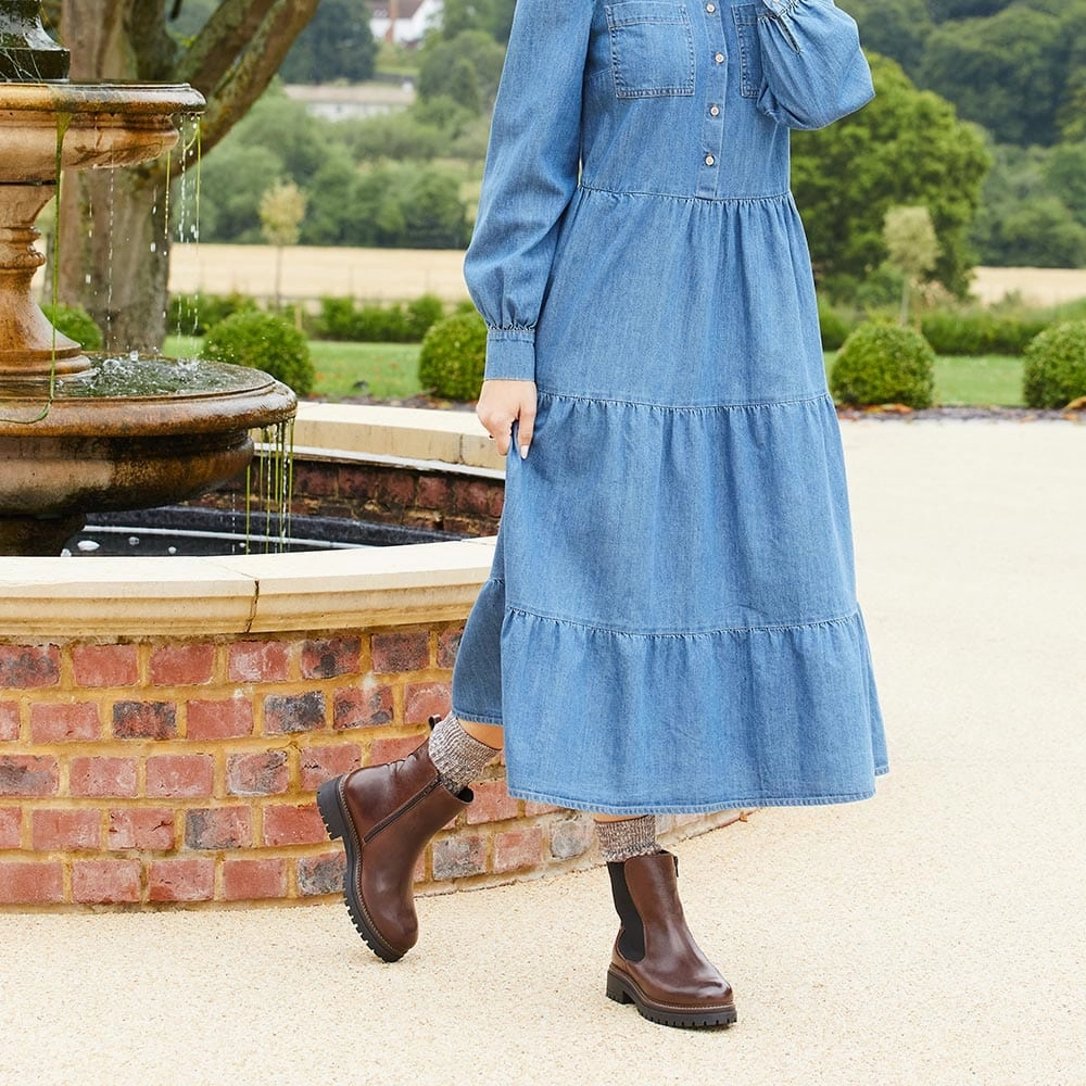 Comfort Lining Cold Weather Commuter Frost Season Roxy: Chestnut Leather