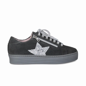 Performance Flex Star: Gray Suede & Glitz