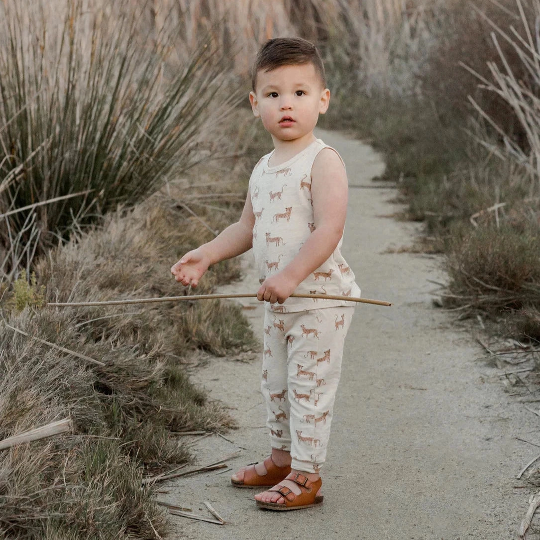 youth clothing Regular - fit Rylee   Cru Kids Baby Unisex SLOUCH PANT - LEOPARD