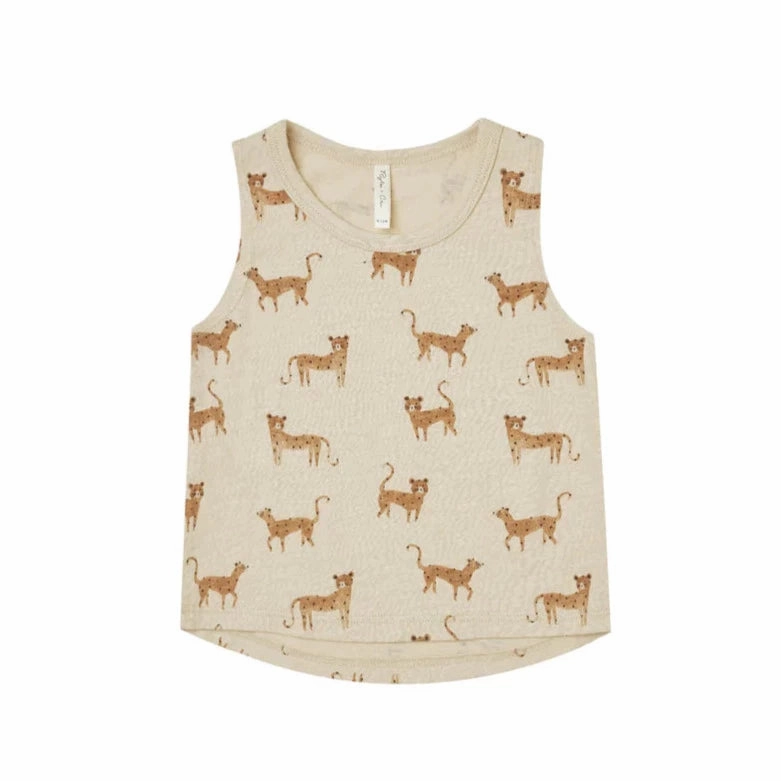 Water resistant kids' apparel Rylee   Cru Kids Unisex MUSCLE TANK - LEOPARD