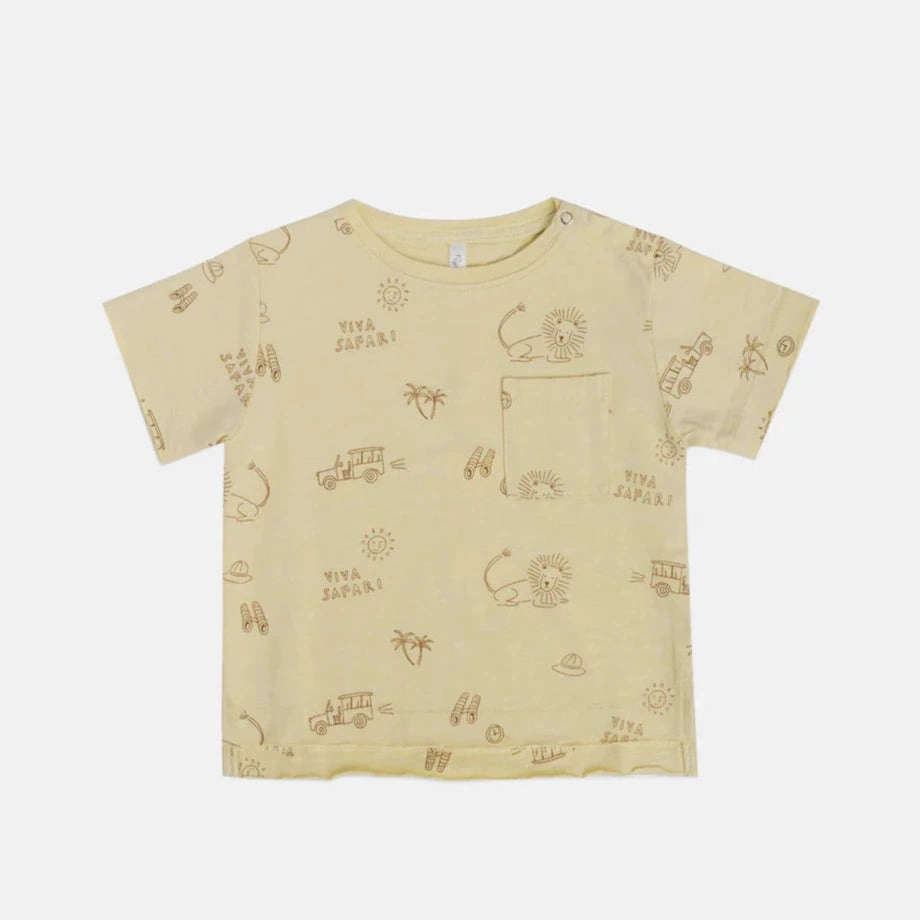 Rylee   Cru Kids Unisex RAW EDGE T-SHIRT - VIVA SAFARI Drip - dry