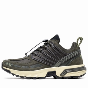 Comfortable Everyday Footwear Soft Walk Salomon ACS Pro Leather - Peat/Deep Lichen Green