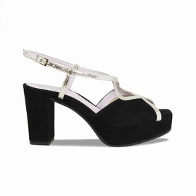 Chic Travel Shoes Rachel: Black Suede & Gold Snake Print Leather