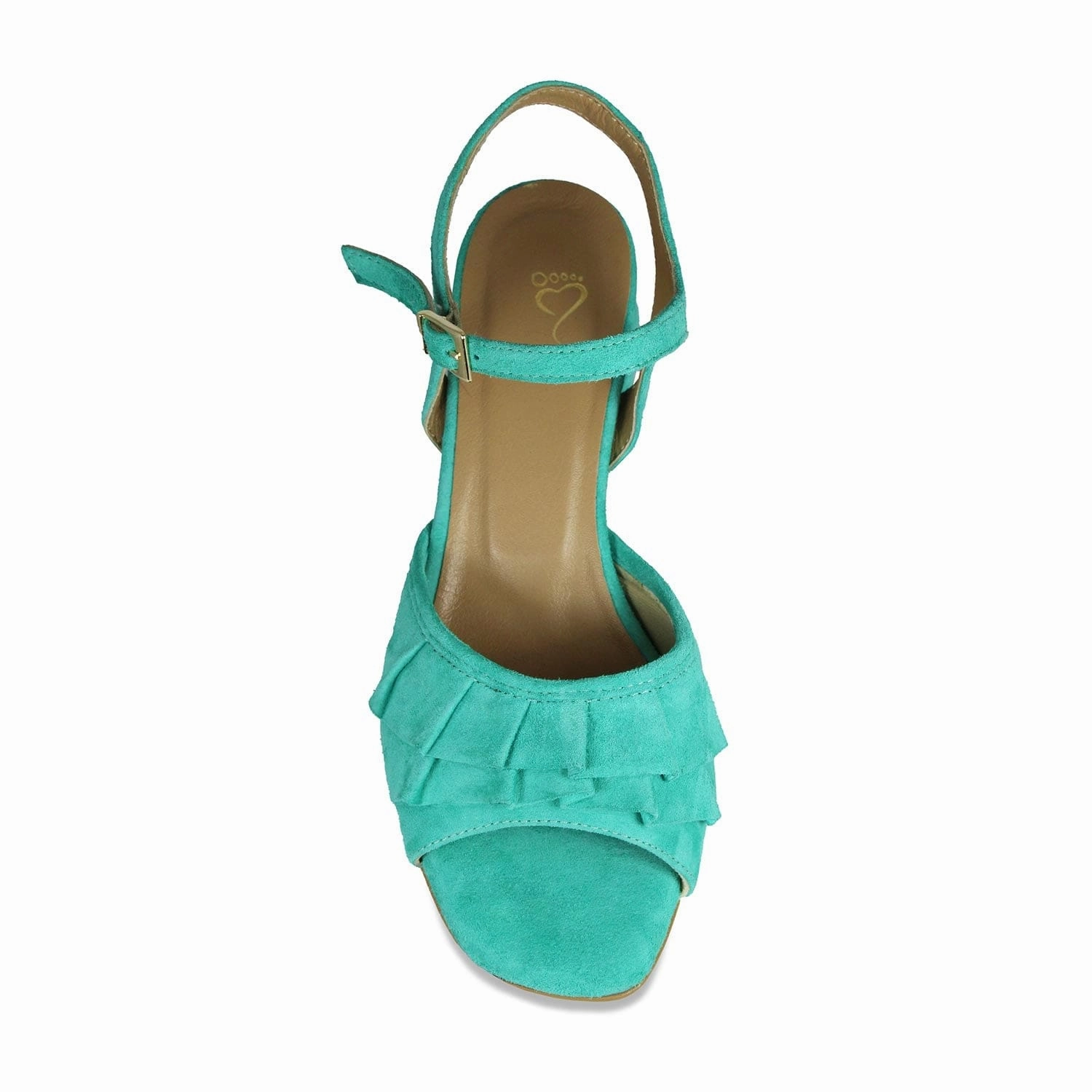 Arch Care Bronze Pop Sadie: Turquoise Suede