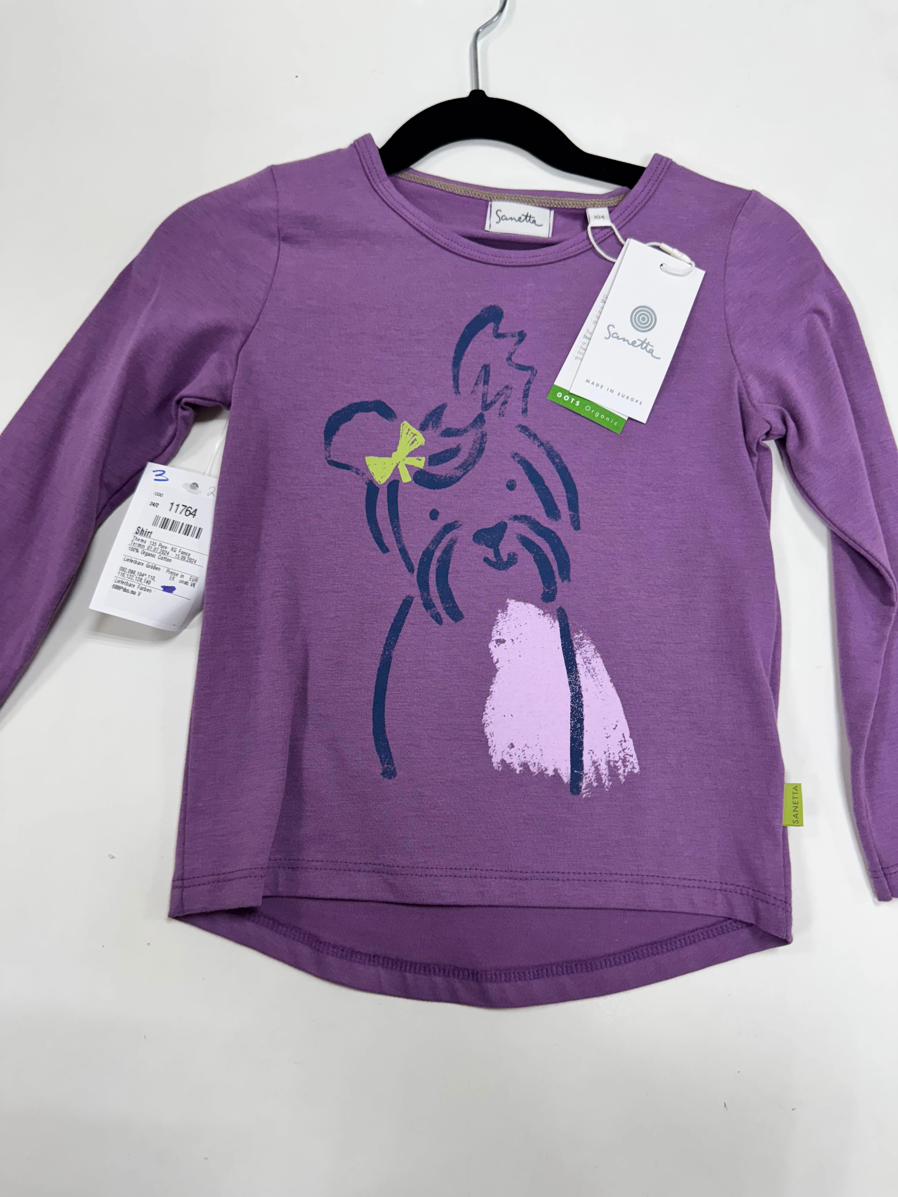 Minimalist nylon Sanetta Pure Kids Long Sleeve Tee - Purple