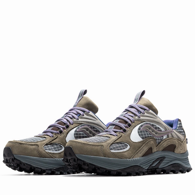 Cushioned Insole Saucony Grid Aura X - Dark Grey/Mud