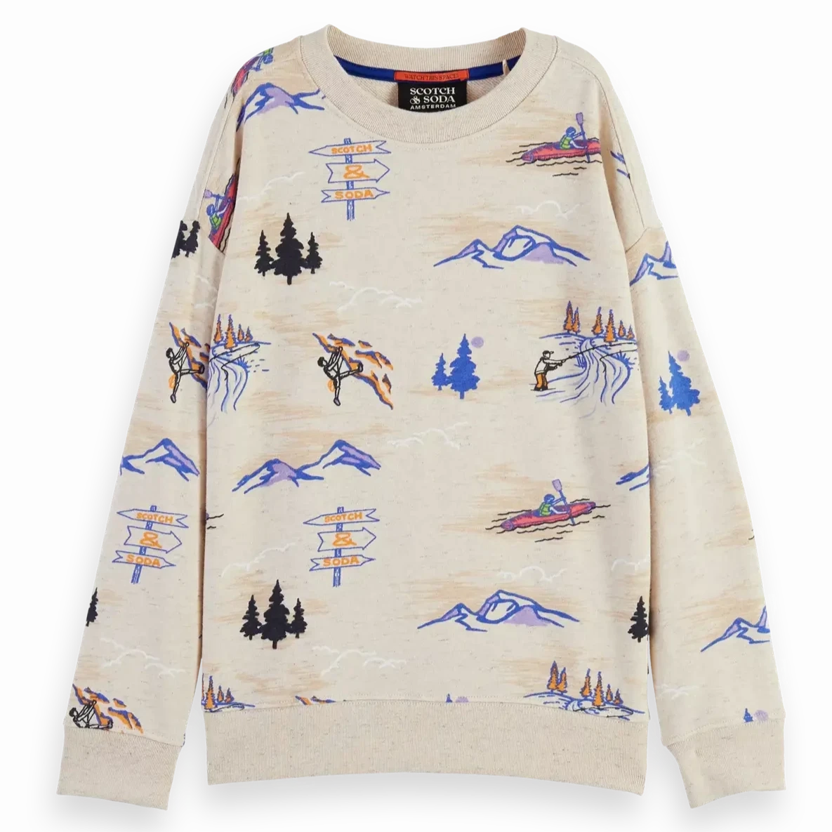 Adjustable Sparkly kids' wear SCOTCH & SODA Kids Organic Cotton Crewneck Sweatshirt