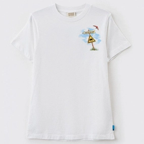SCOTCH & SODA Kids Relaxed-Fit Organic Cotton Printed T-Shirt - White - 4Y/6Y Skinny